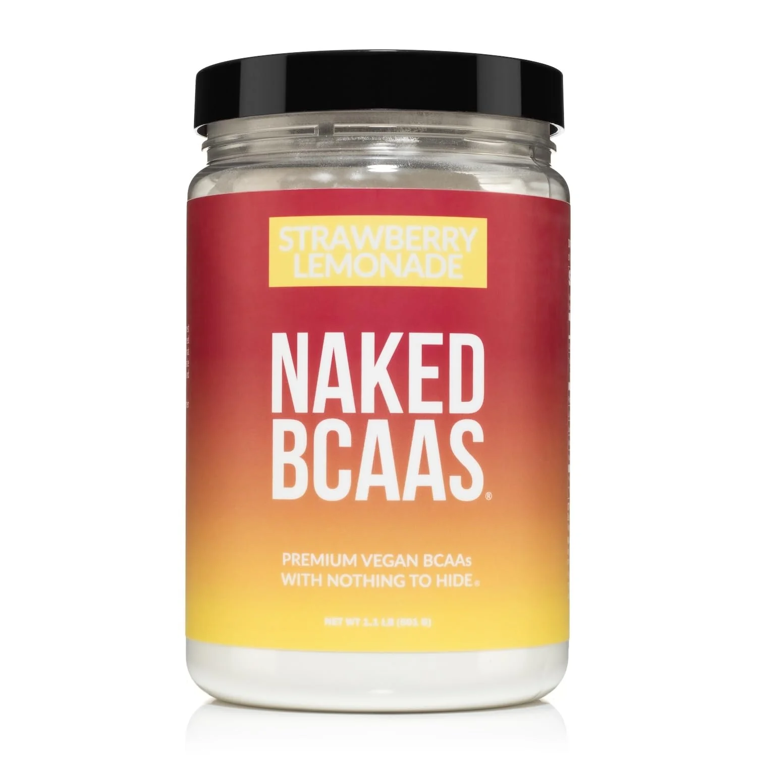 NAKED Strawberry Lemonade BCAAs – 501g, 34 Servings, Vegan 2:1:1 Powder