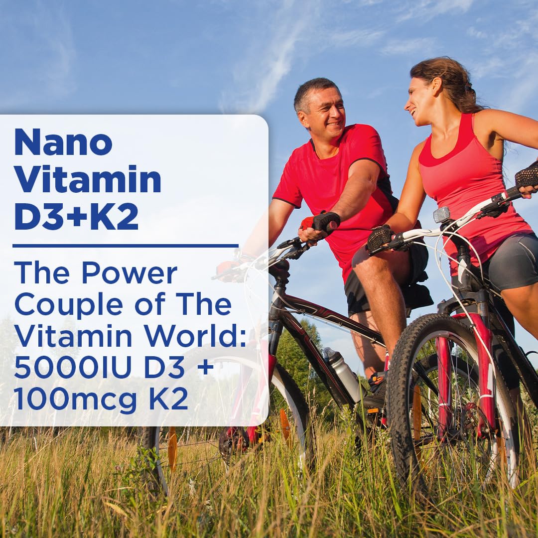 Nano Vitamin D3+K2 Nano-Particles – 5000 IU, Rapid Absorption, 1 oz (Non-GMO, Gluten Free) - Image 4