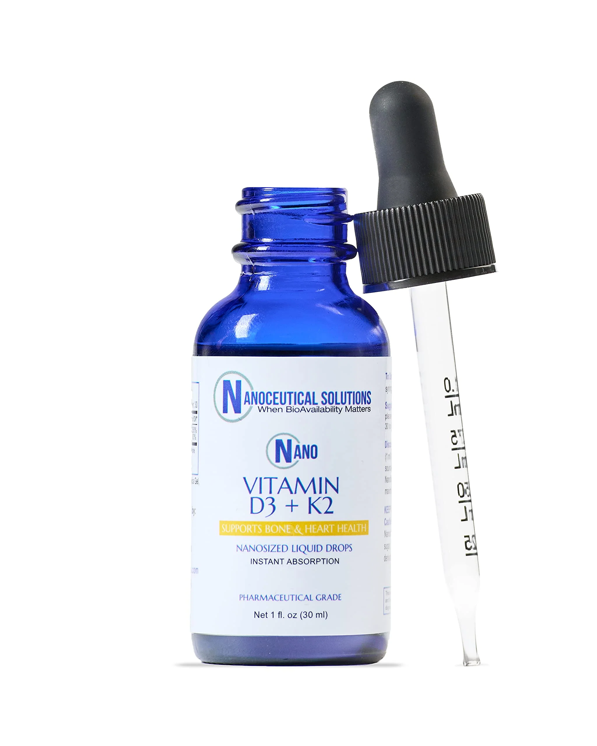 Nano Vitamin D3+K2 Nano-Particles – 5000 IU, Rapid Absorption, 1 oz (Non-GMO, Gluten Free) - Image 8