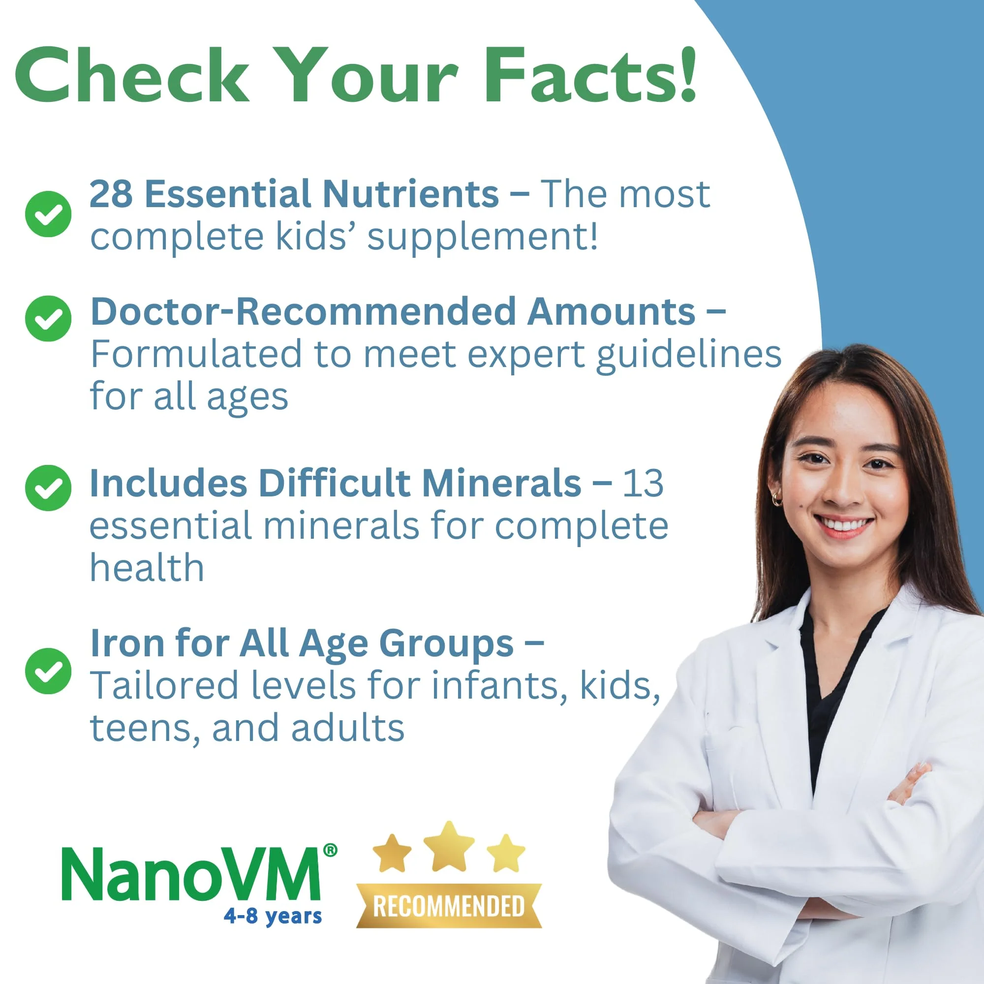 NanoVM 4-8 Years Allergen-Free Kids Multivitamin Powder | Solace Nutrition 275g - Image 3
