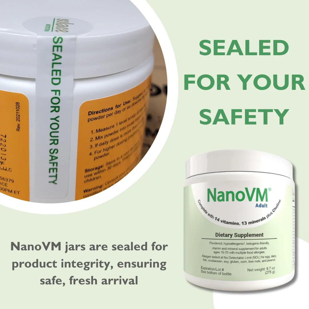 NanoVM Adult Allergen-Free Multivitamin Powder — 13 Vitamins & 13 Minerals, Low-Carb, 275g - Image 13
