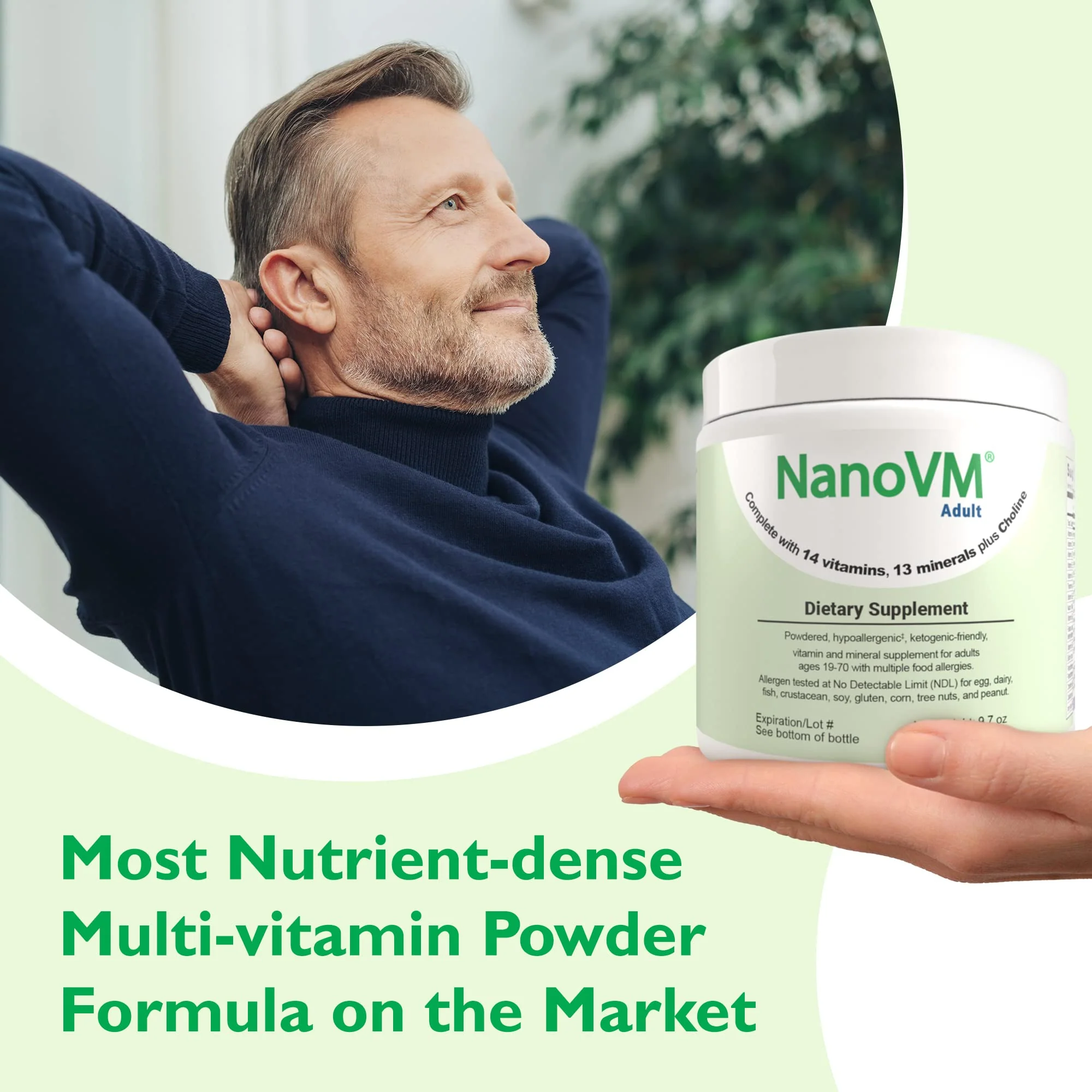 NanoVM Adult Allergen-Free Multivitamin Powder — 13 Vitamins & 13 Minerals, Low-Carb, 275g - Image 15