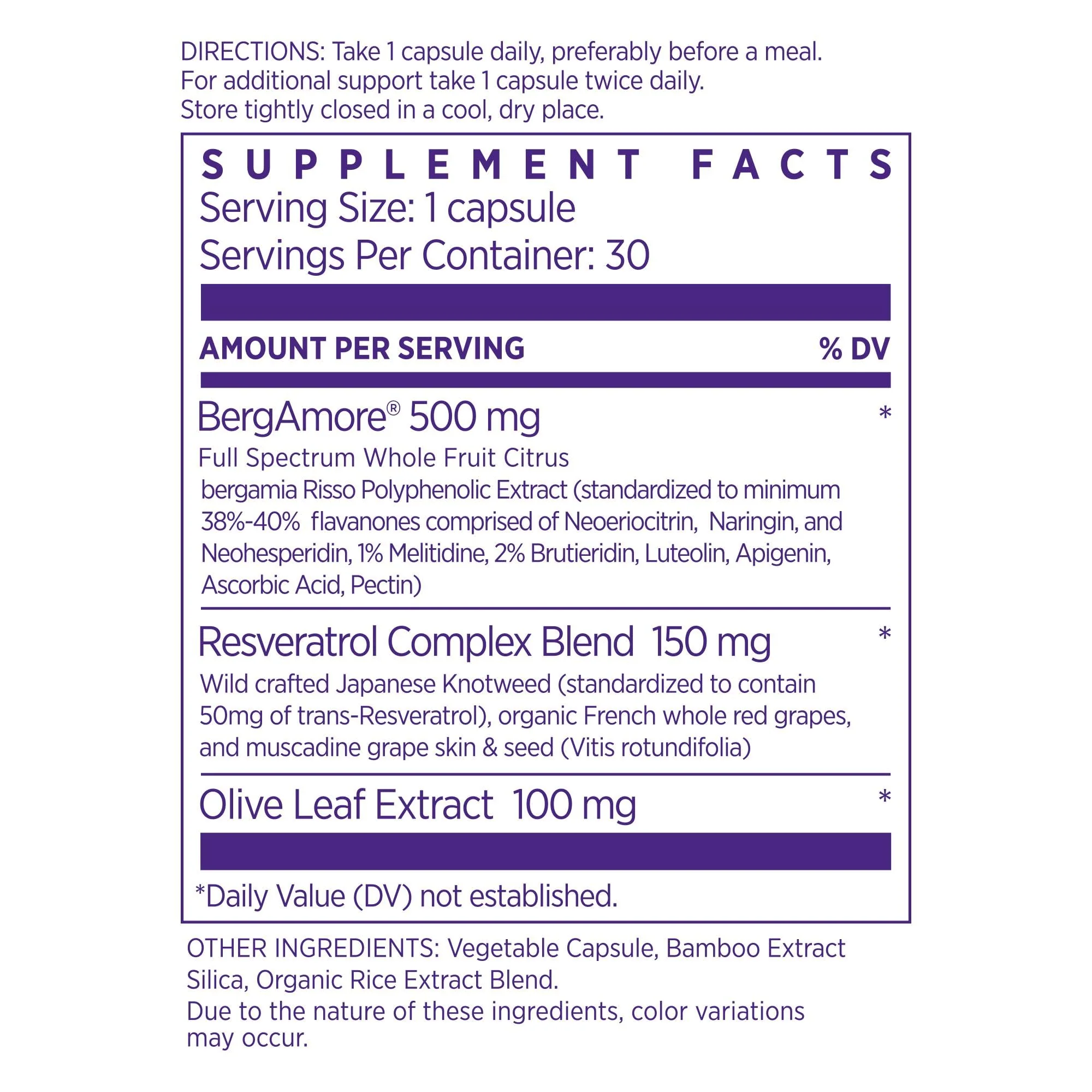 NAOMI Italian Citrus Bergamot 500mg + Resveratrol – 7 Polyphenols, 30-Day Supply - Image 12