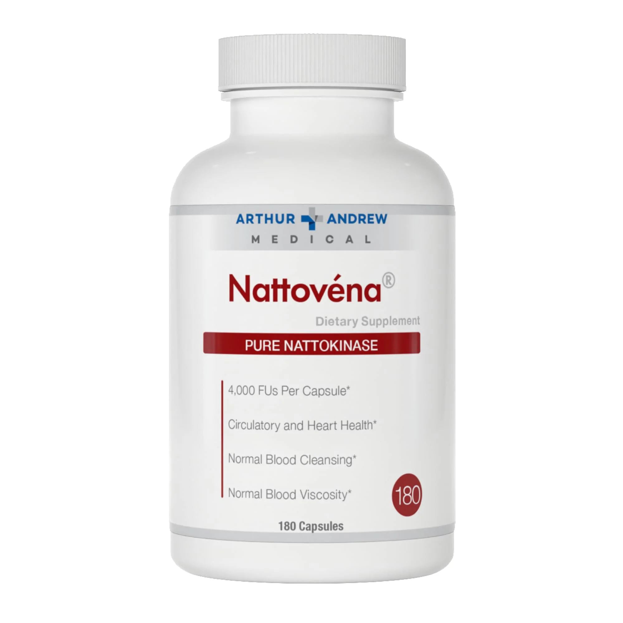 Nattovena Nattokinase – Arthur Andrew Medical, Double Strength 4,000 FU (180 caps) - Image 10