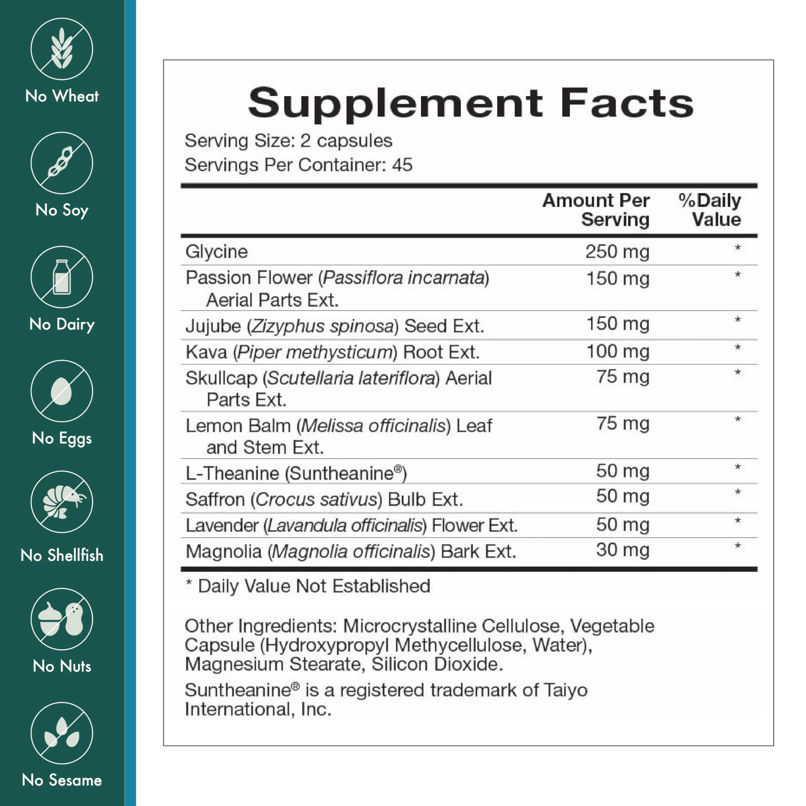 Natura Health Tranquility: Relaxation Support with L-Theanine & Herbs (90 Capsules) - Image 6