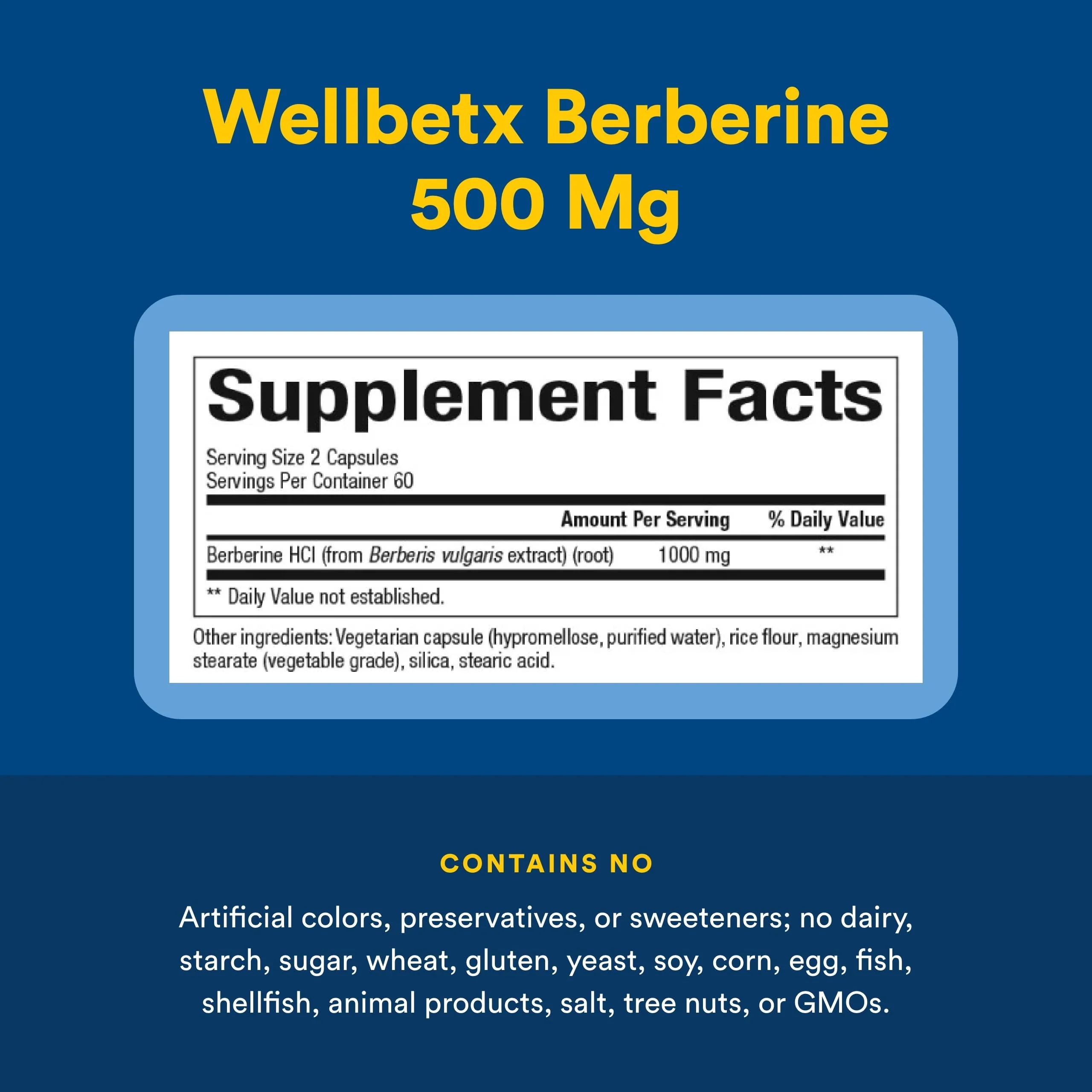 Natural Factors WellBetX Berberine – 500 mg Daily Capsule for Metabolic & Heart Health | Gluten-Free & Vegan | 120 Vegetarian Capsules - Image 4