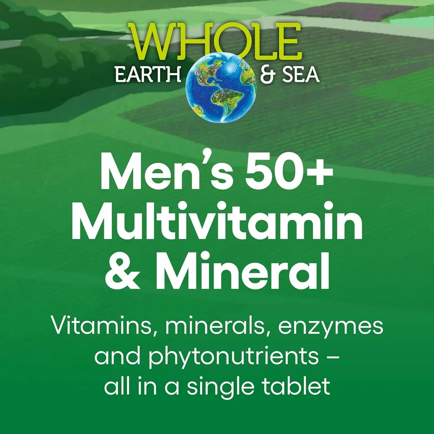 Natural Factors Whole Earth & Sea Men's 50+ Multivitamin & Mineral – Brain Health & Immune Support, Vegan, 120 Tablets - Image 16