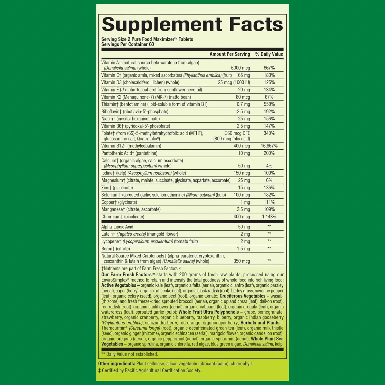Natural Factors Whole Earth & Sea Women's 50+ Multivitamin & Mineral – Daily Bone & Brain Support (120 Tablets, 60 Servings) - Image 12