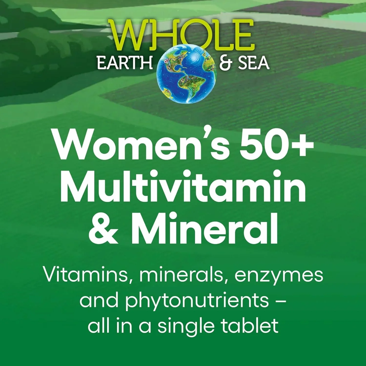 Natural Factors Whole Earth & Sea Women's 50+ Multivitamin & Mineral – Daily Bone & Brain Support (120 Tablets, 60 Servings) - Image 13