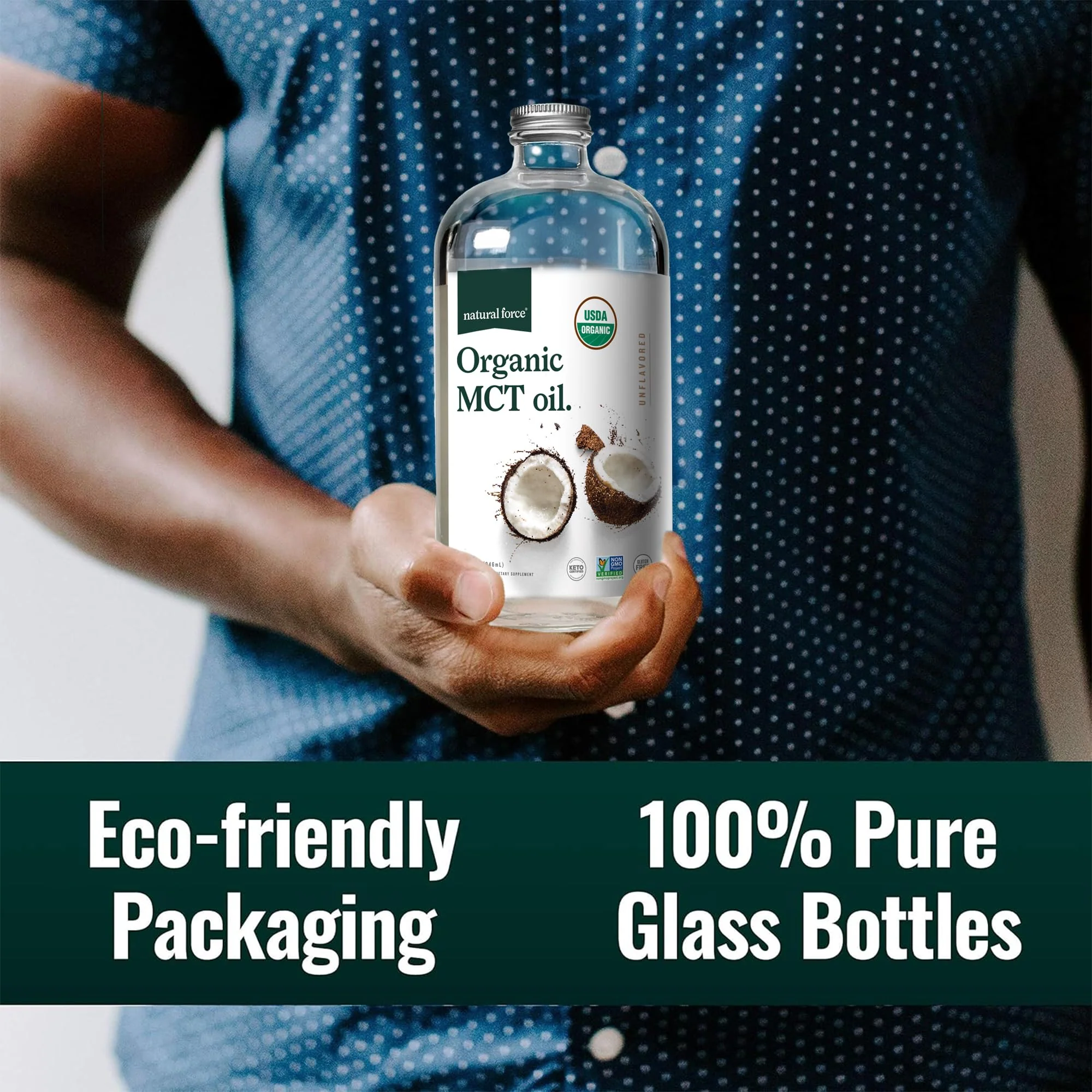 Natural Force Organic MCT Oil – Pure Glass Bottle, 100% Virgin Coconut Oil, Keto, Paleo, Kosher & Vegan - Image 10