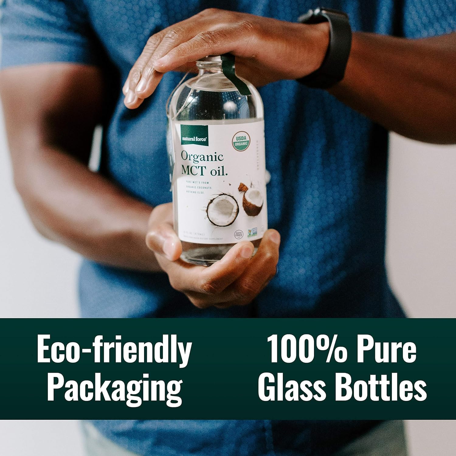 Natural Force Organic MCT Oil – Pure Glass Bottle, 100% Virgin Coconut Oil, Keto, Paleo, Kosher & Vegan - Image 4