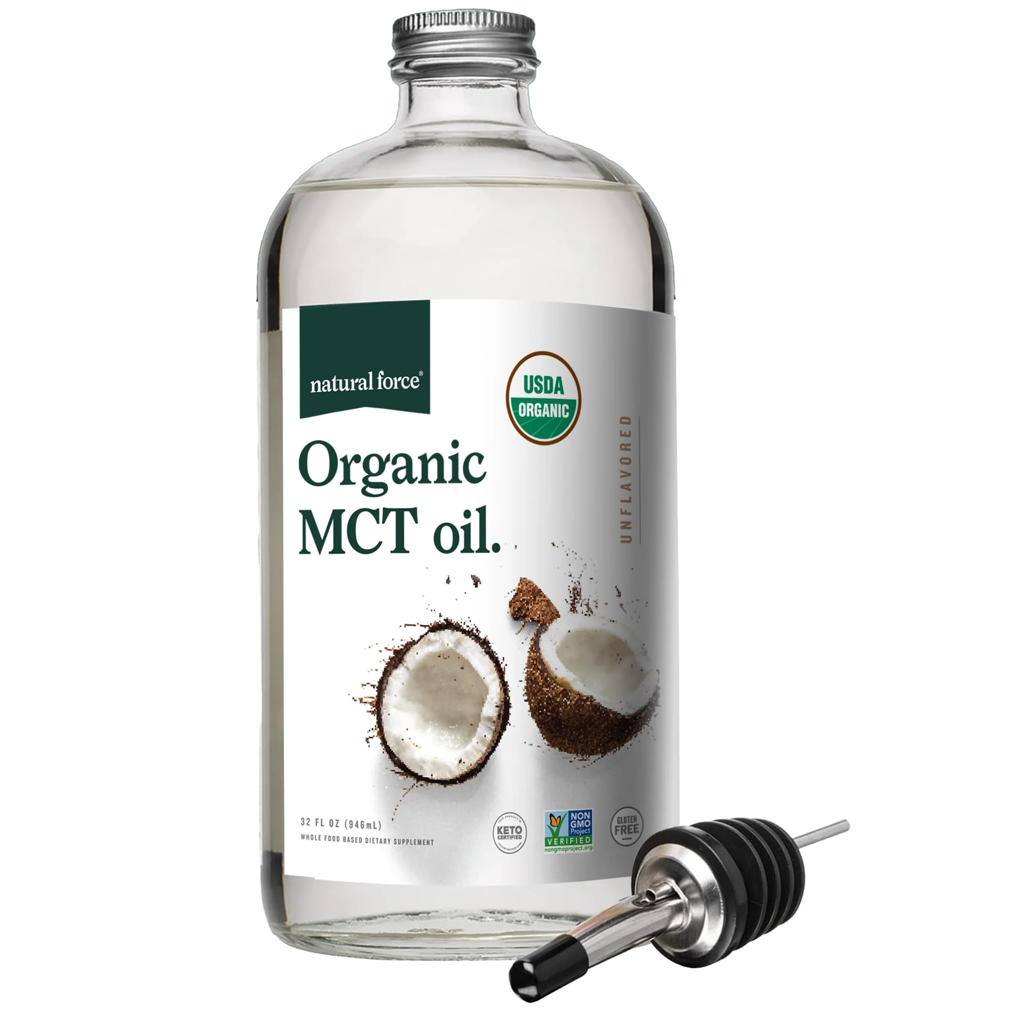 Natural Force Organic MCT Oil – Pure Glass Bottle, 100% Virgin Coconut Oil, Keto, Paleo, Kosher & Vegan - Image 7
