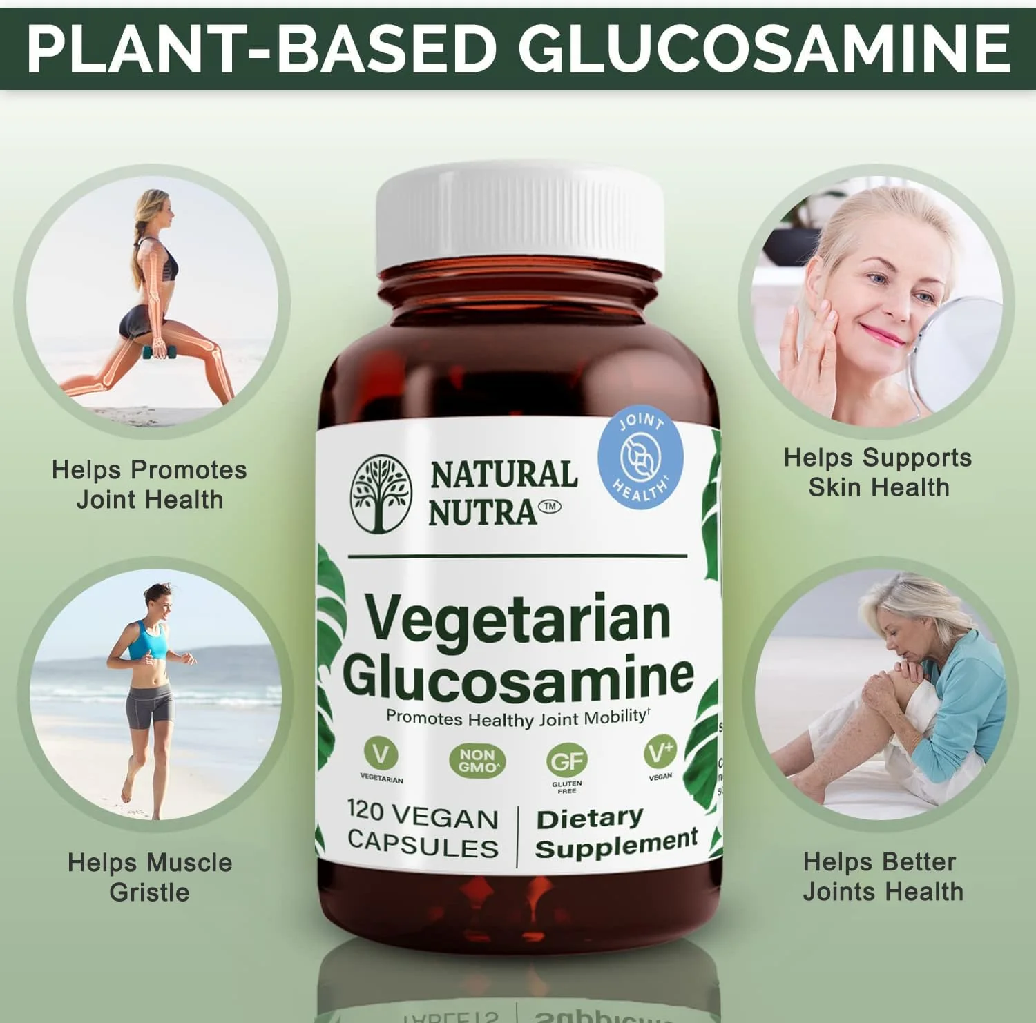 Natural Nutra Vegan Glucosamine Hydrochloride 750mg – 120 Capsules | Plant-Based Joint Support - Image 3