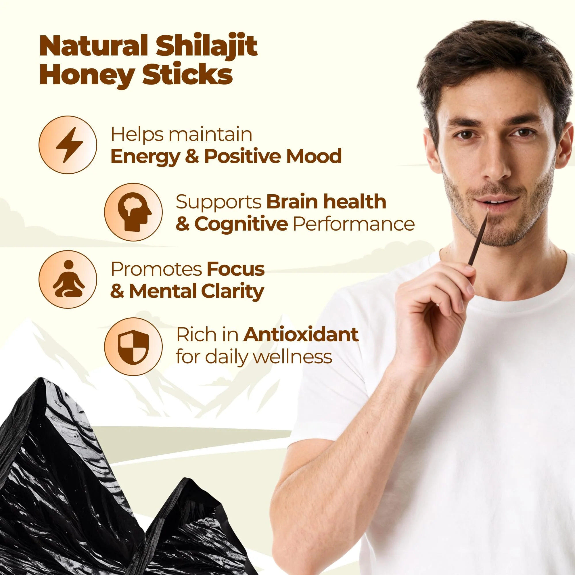 NATURAL SHILAJIT Honey Sticks – Shilajit Resin with Raw Honey, Fulvic Acid & Minerals (30 Sticks) - Image 12