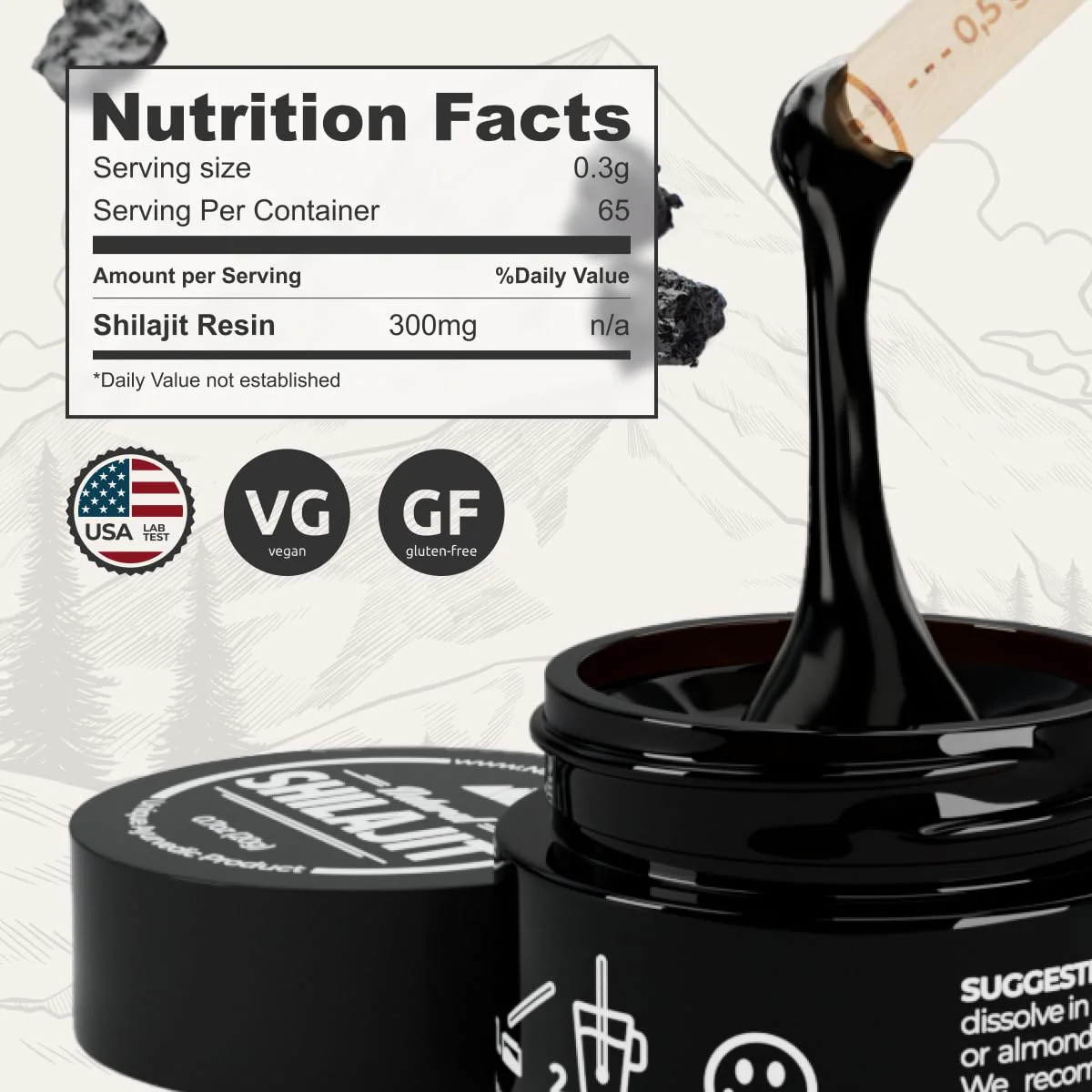 NATURAL SHILAJIT Resin (20g) – Genuine Altai Shilajit, DBP-Verified, Lab Tested - Image 2