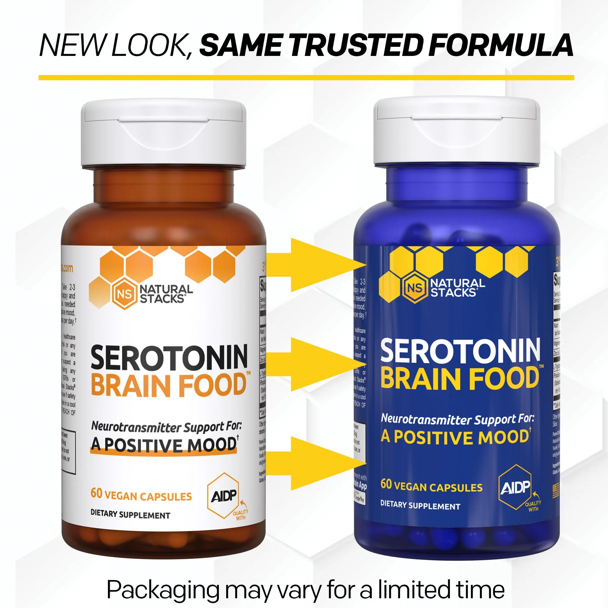 Natural Stacks Serotonin Brain Food – 1250mg L-Tryptophan & 400mg Rhodiola Rosea – Mood Support with Magnesium Glycinate & Zinc – 60 Capsules - Image 13
