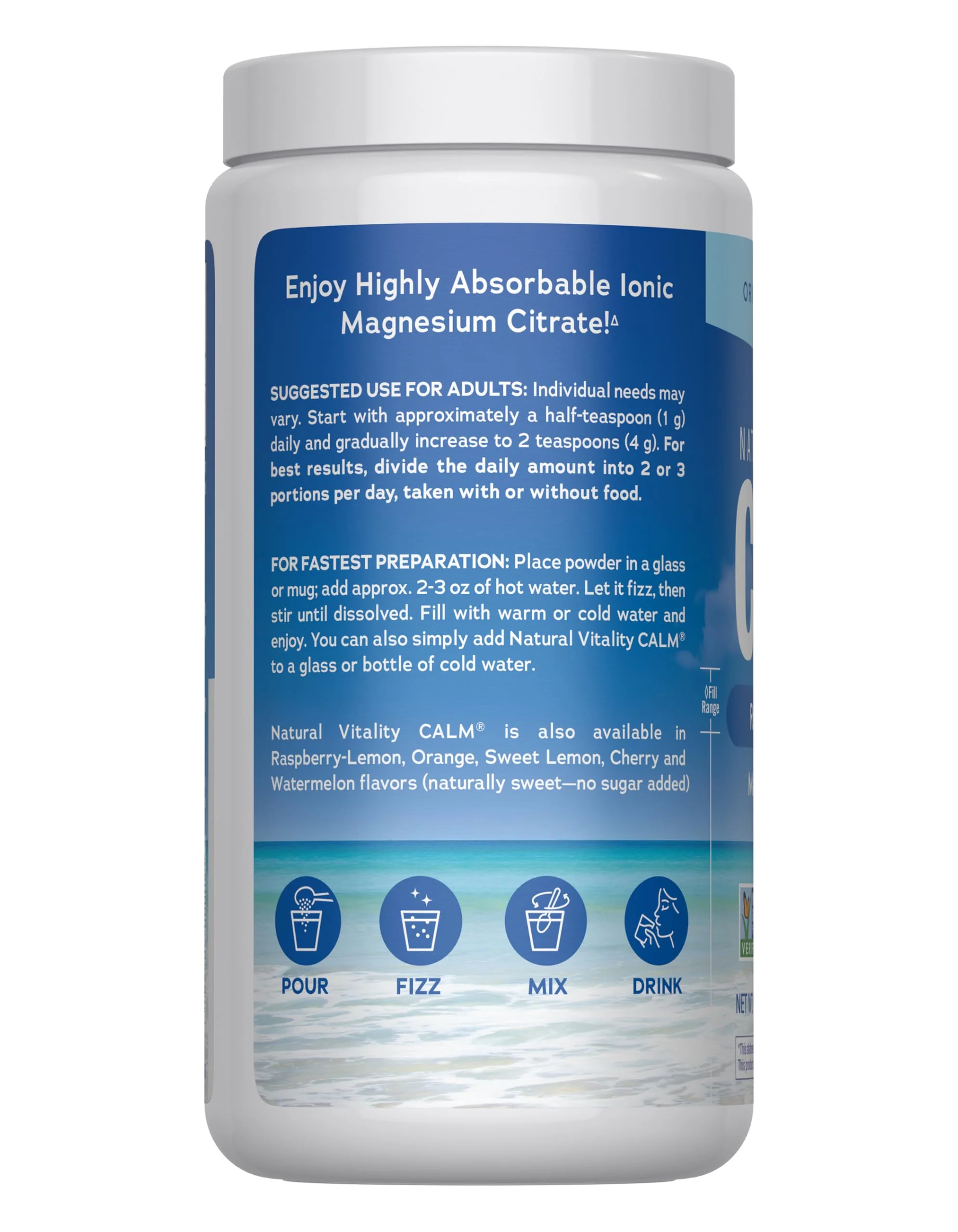 Natural Vitality CALM Magnesium Drink Mix - 16 oz | Gluten Free, Vegan, Non-GMO - Image 3