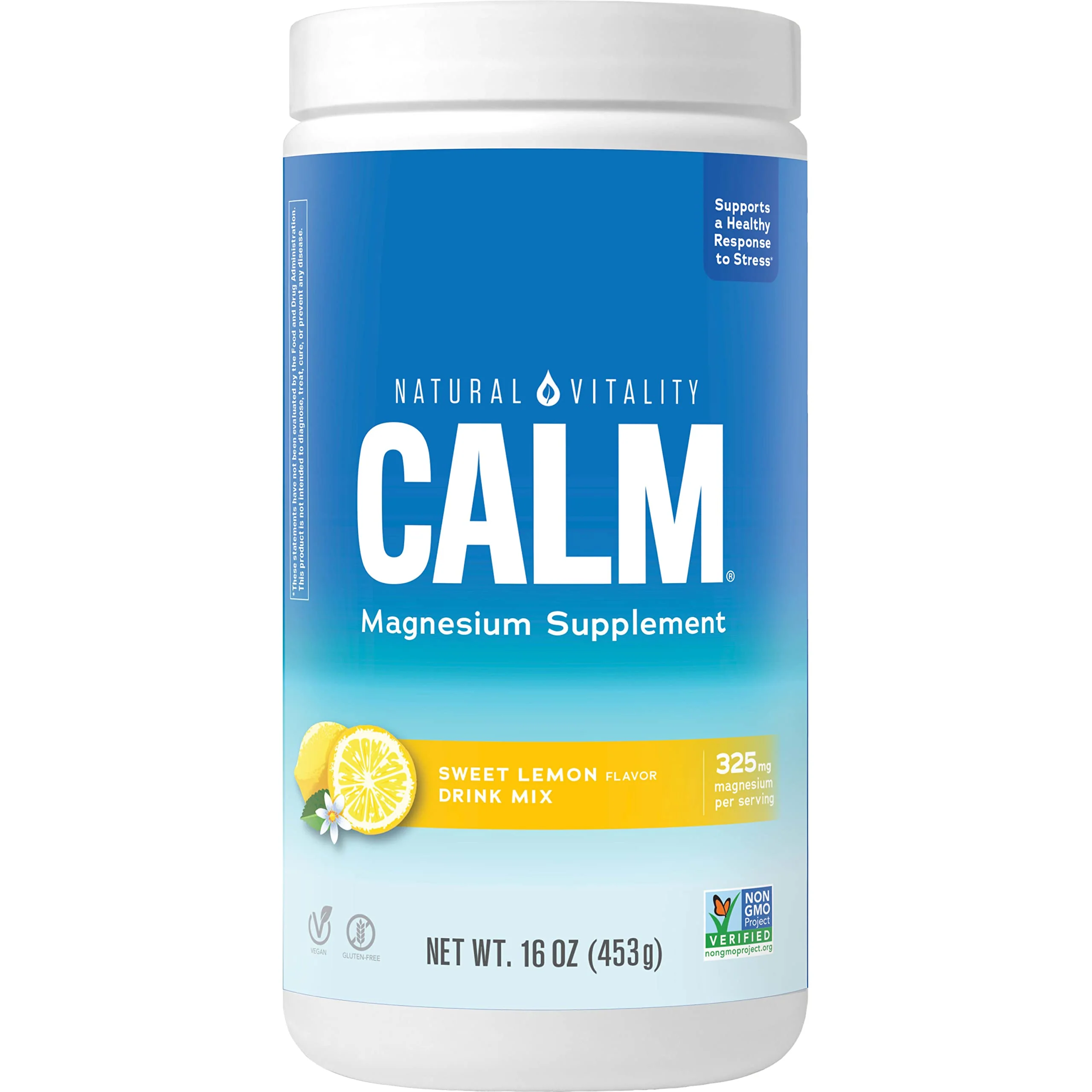 Natural Vitality CALM Magnesium Drink Mix – Lemon, 16 oz | Gluten Free, Vegan - Image 4