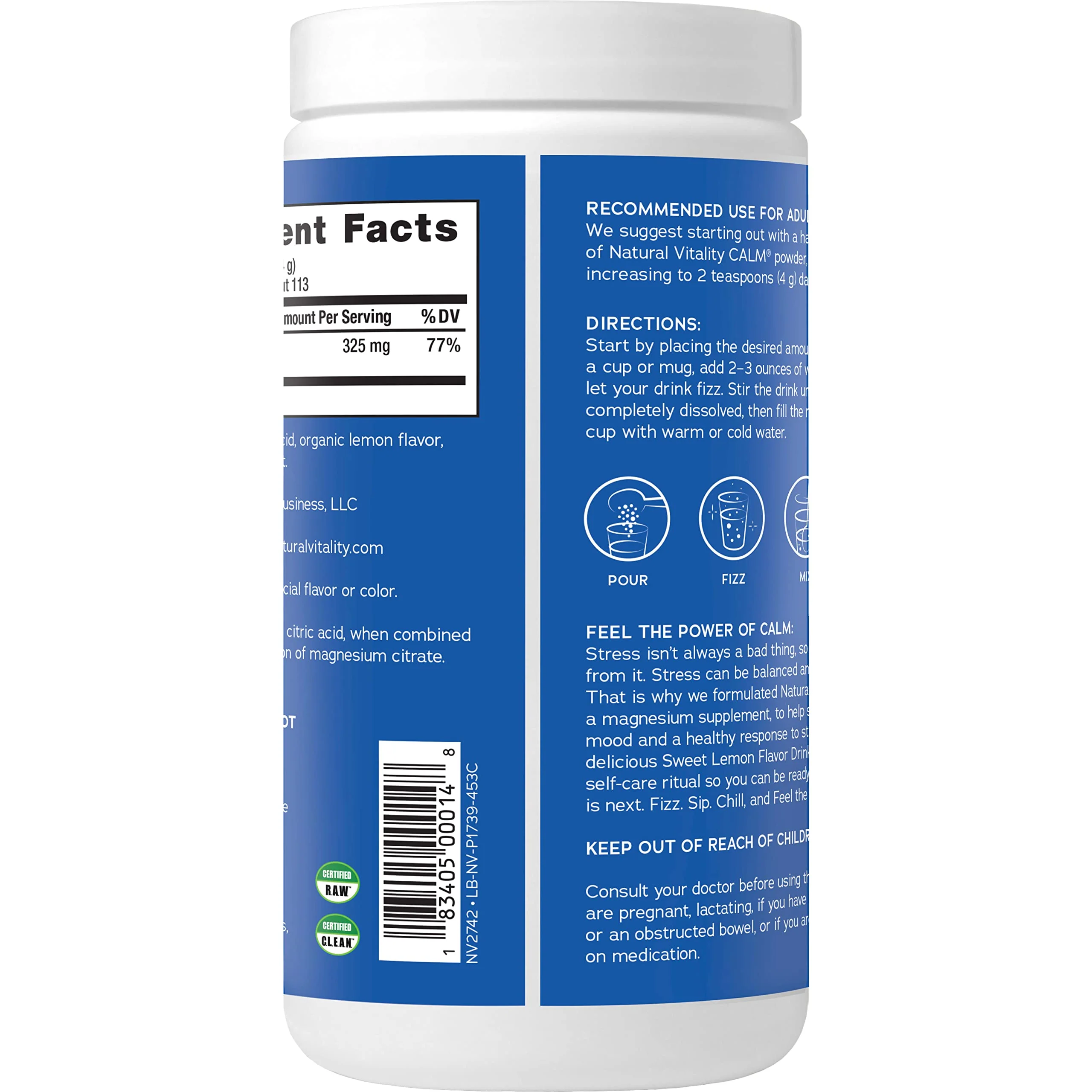 Natural Vitality CALM Magnesium Drink Mix – Lemon, 16 oz | Gluten Free, Vegan - Image 5