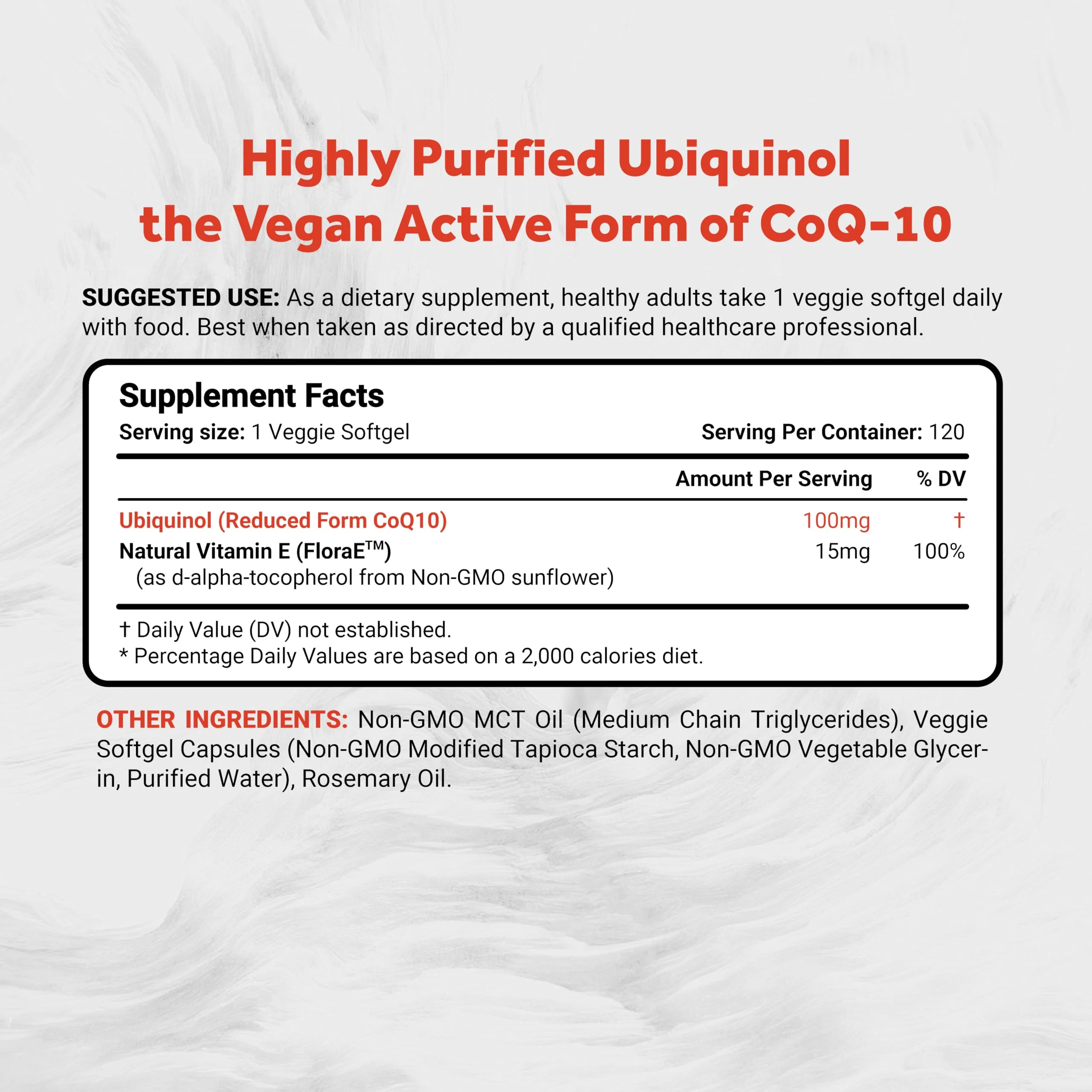 Naturalis Ubiquinol 100mg CoQ-10 Emulsified in MCT Oil – 120 Softgels | Gluten Free, Non-GMO & Soy-Free | Cardiovascular Wellness - Image 2