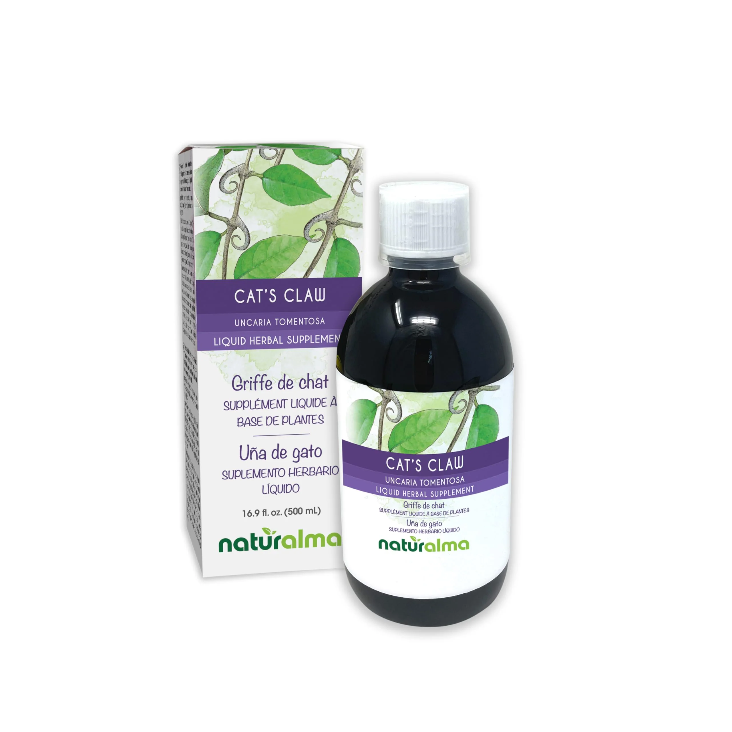 Naturalma Cat's Claw Bark Tincture (Uncaria tomentosa) - Alcohol-Free, 16.9 fl oz, Vegan - Image 9