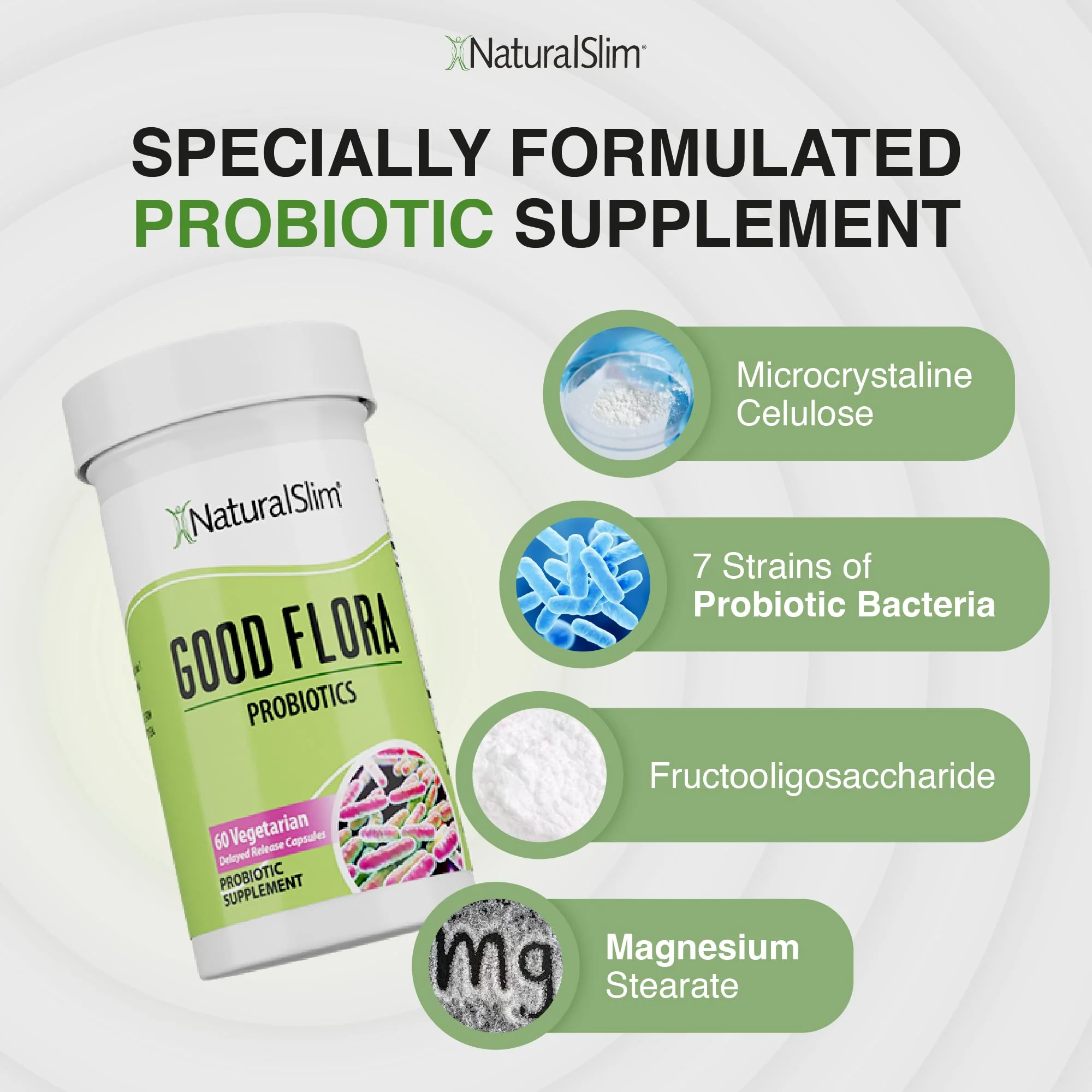 NaturalSlim Good Flora Probiotic – Gentle 7-Strain Formula, 60 Vegetarian Capsules (2-Pack) - Image 15