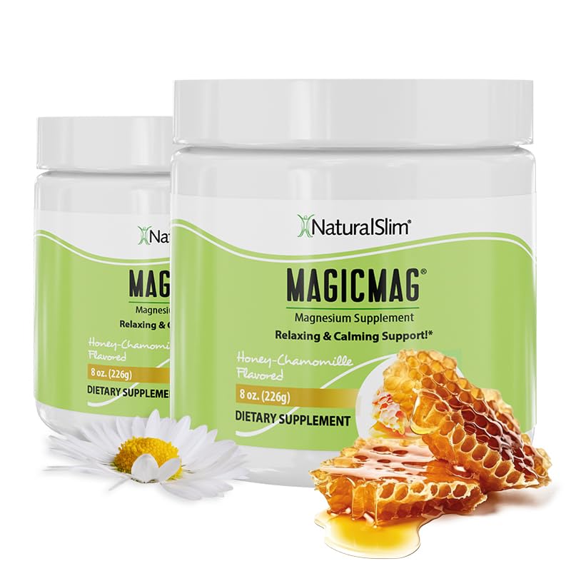 NaturalSlim MagicMag Honey Chamomile Magnesium Citrate Powder – 8oz Drink Mix (2 Pack) - Image 9