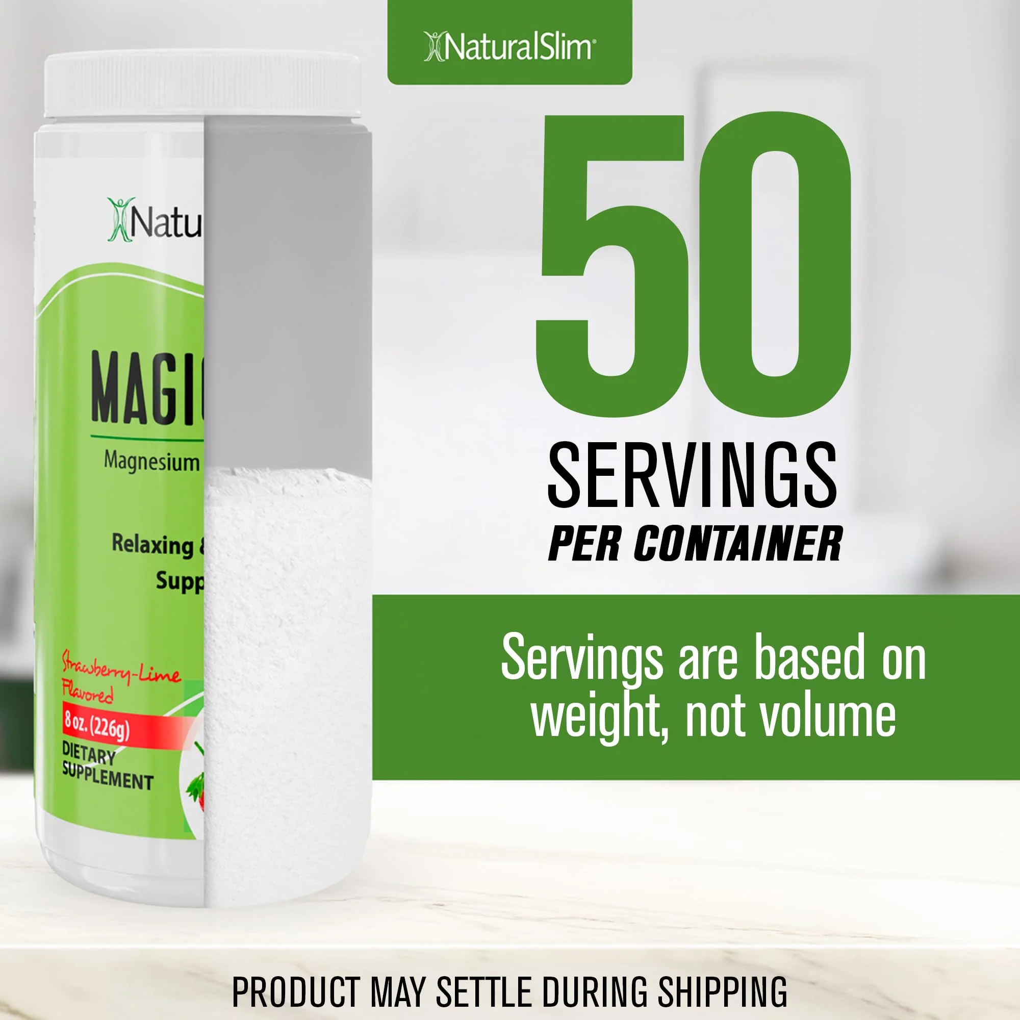 NaturalSlim MagicMag Magnesium Citrate Powder – Strawberry Lime Flavor, 8oz Drink Mix (3 Pack) - Image 6