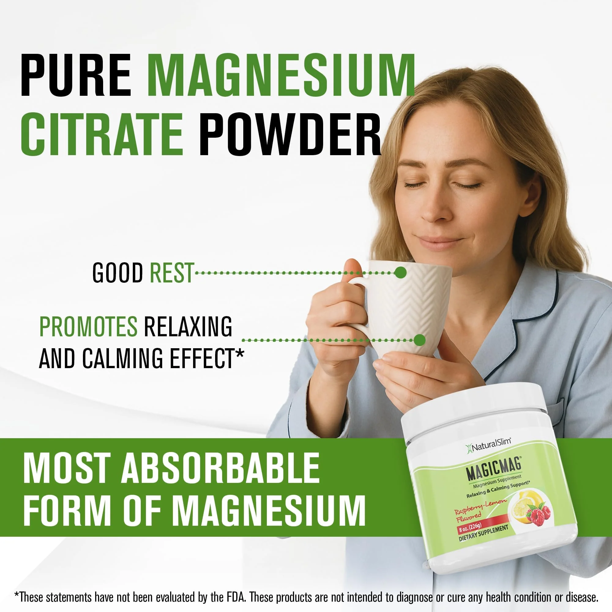 NaturalSlim MagicMag Pure Magnesium Citrate Powder – Raspberry Lemon Drink Mix (8oz, 3 Pack) - Image 12
