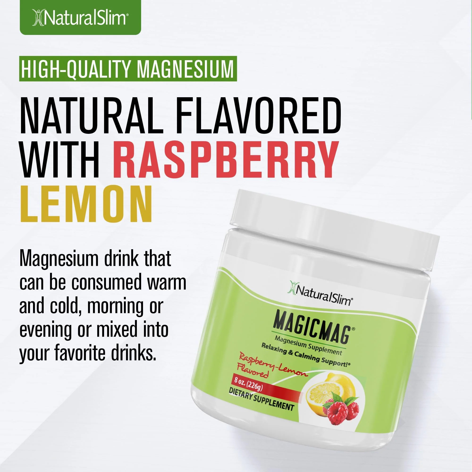 NaturalSlim MagicMag Pure Magnesium Citrate Powder – Raspberry Lemon Drink Mix (8oz, 3 Pack) - Image 13