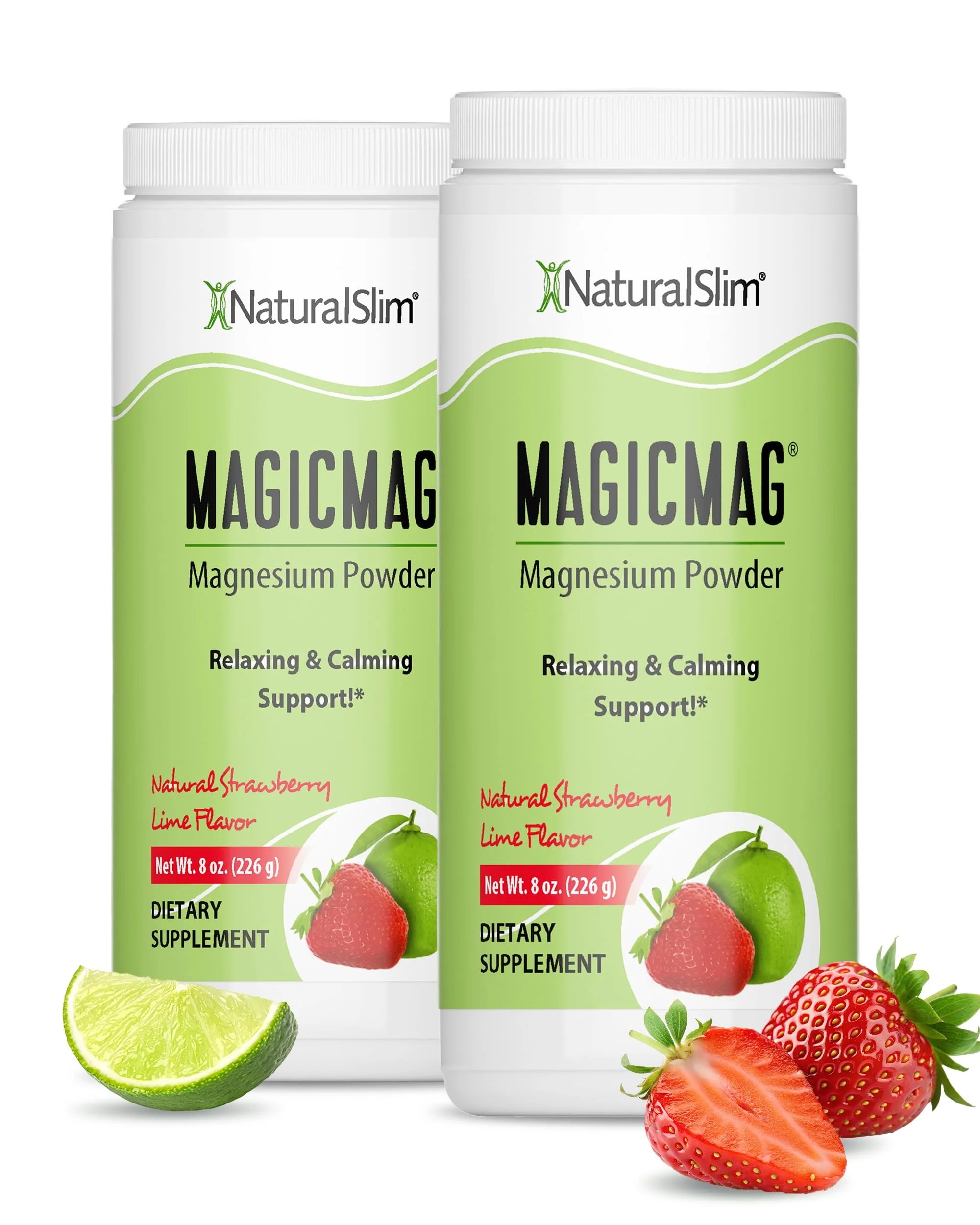 NaturalSlim MagicMag Pure Magnesium Citrate Powder – Strawberry Lime Drink Mix (8oz, 2 Pack) - Image 9