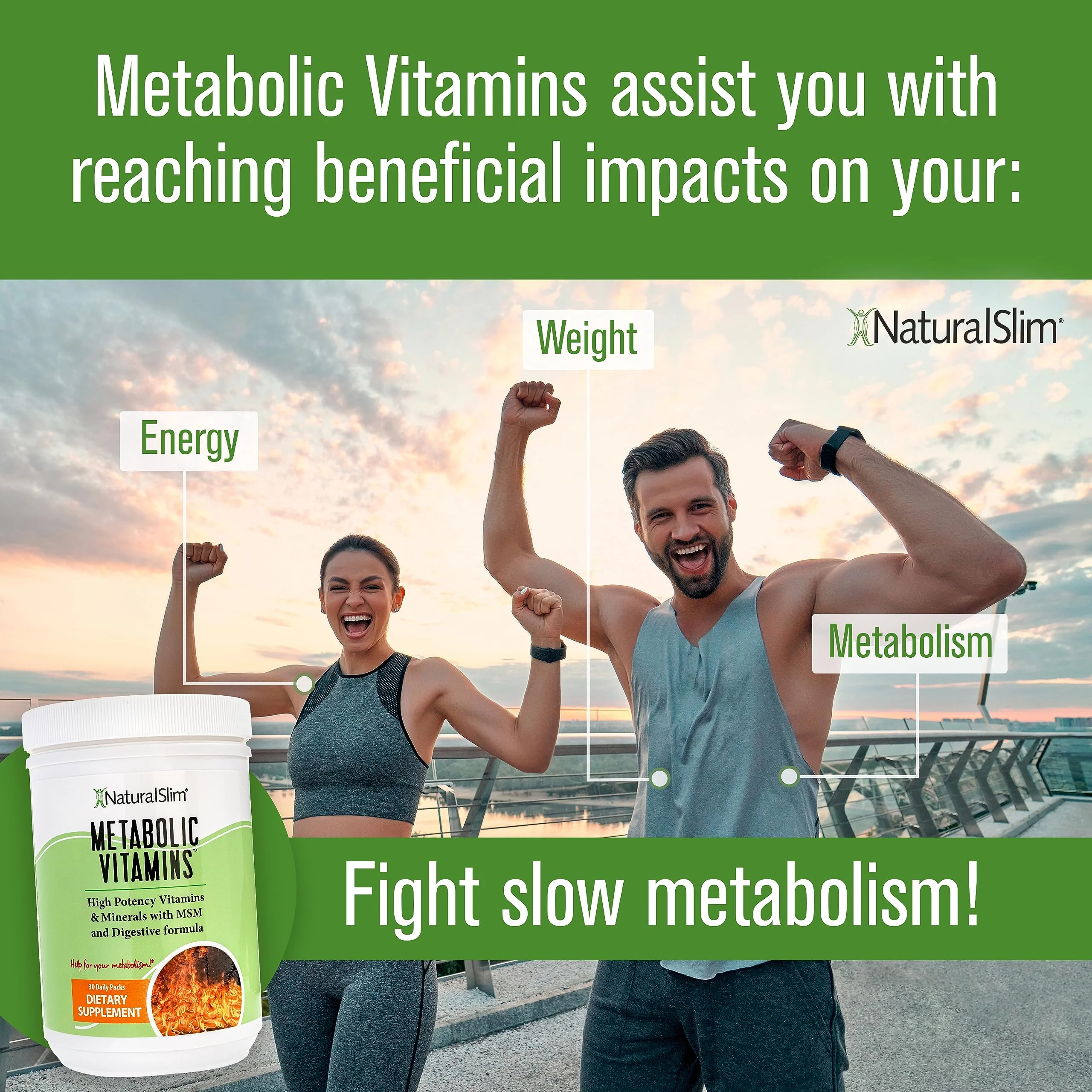 NaturalSlim Metabolic Vitamins | Multivitamin for Energy, Metabolism & Nutrient Absorption | 30-Pack - Image 12