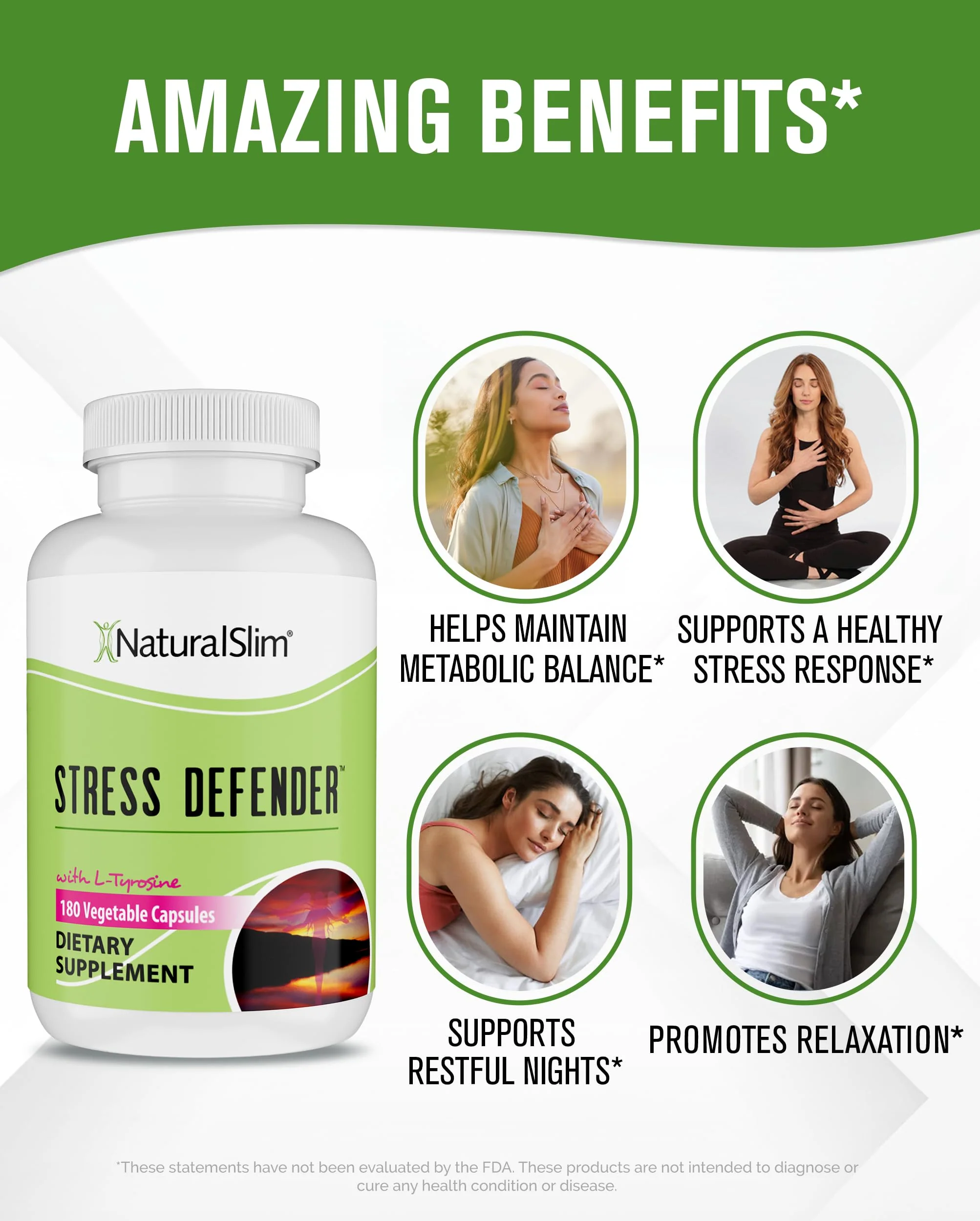 NaturalSlim Stress Defender – Cortisol Support, Craving Control & Sleep & Metabolism (180 Veg Capsules) - Image 13