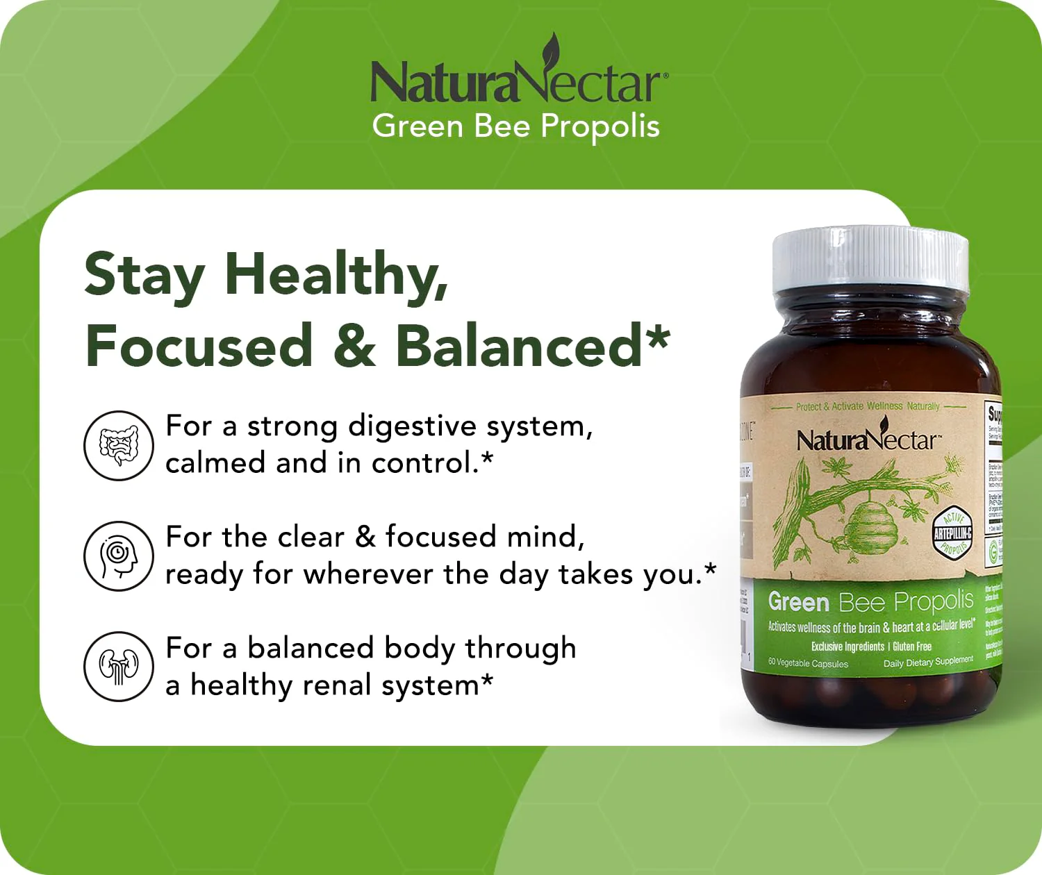 NaturaNectar Green Bee Propolis Capsules – NSF Certified, Gluten-Free - Image 11