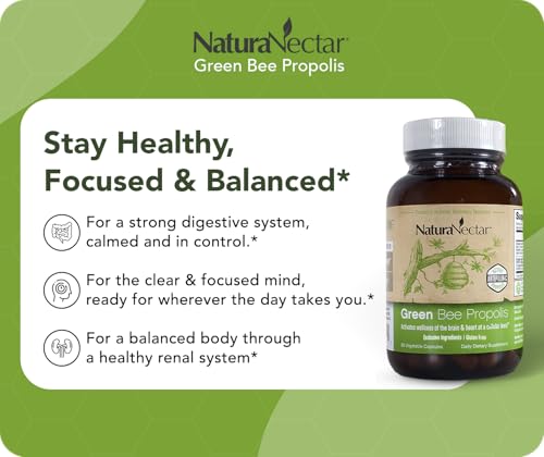 NaturaNectar Green Bee Propolis Capsules – NSF Certified, Gluten-Free - Image 4