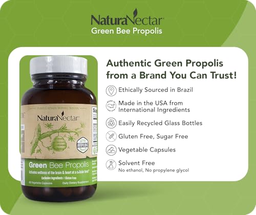NaturaNectar Green Bee Propolis Capsules – NSF Certified, Gluten-Free - Image 7