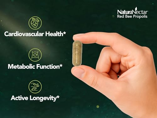 NaturaNectar Red Bee Propolis Capsules – NSF Certified, Gluten-Free (60pcs) - Image 4