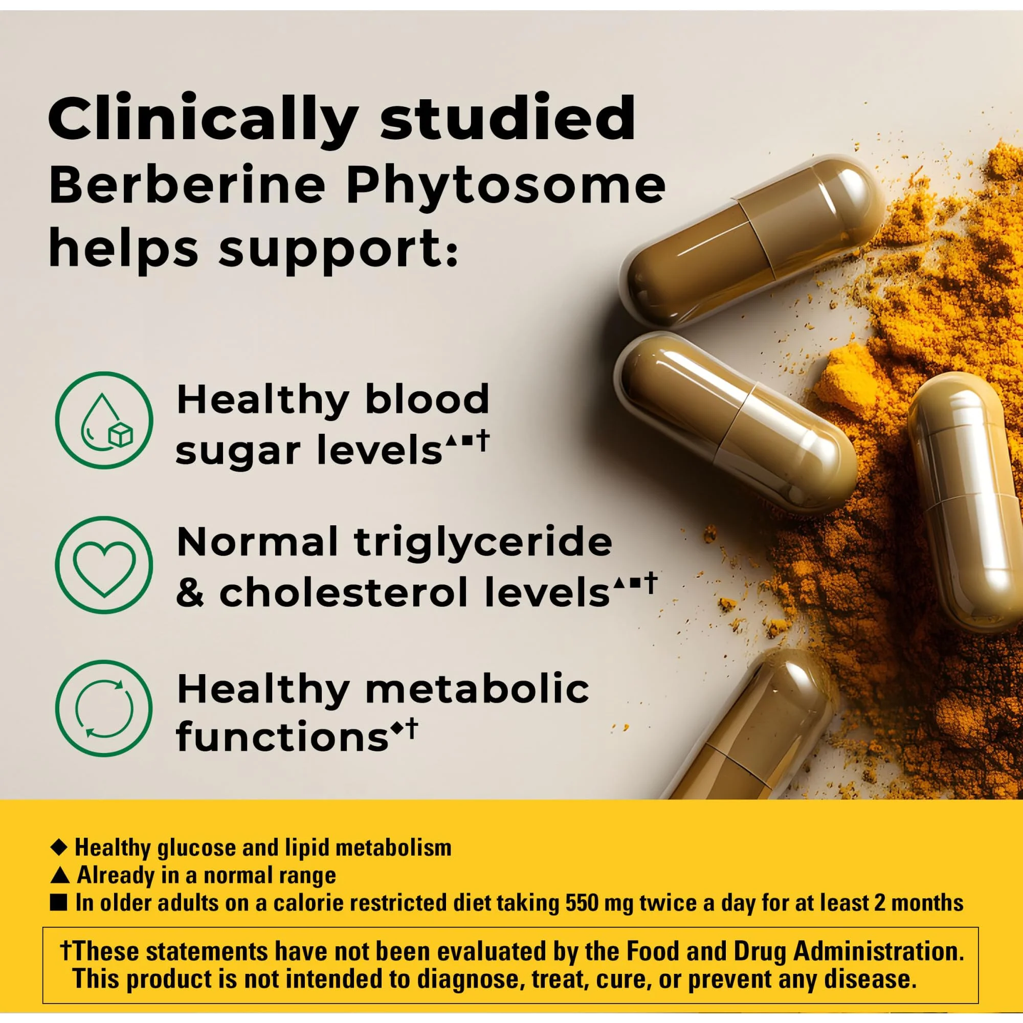 Nature Made Better Absorption Berberine Phytosome Capsules – 1100 mg Daily, 60 Capsules - Image 9