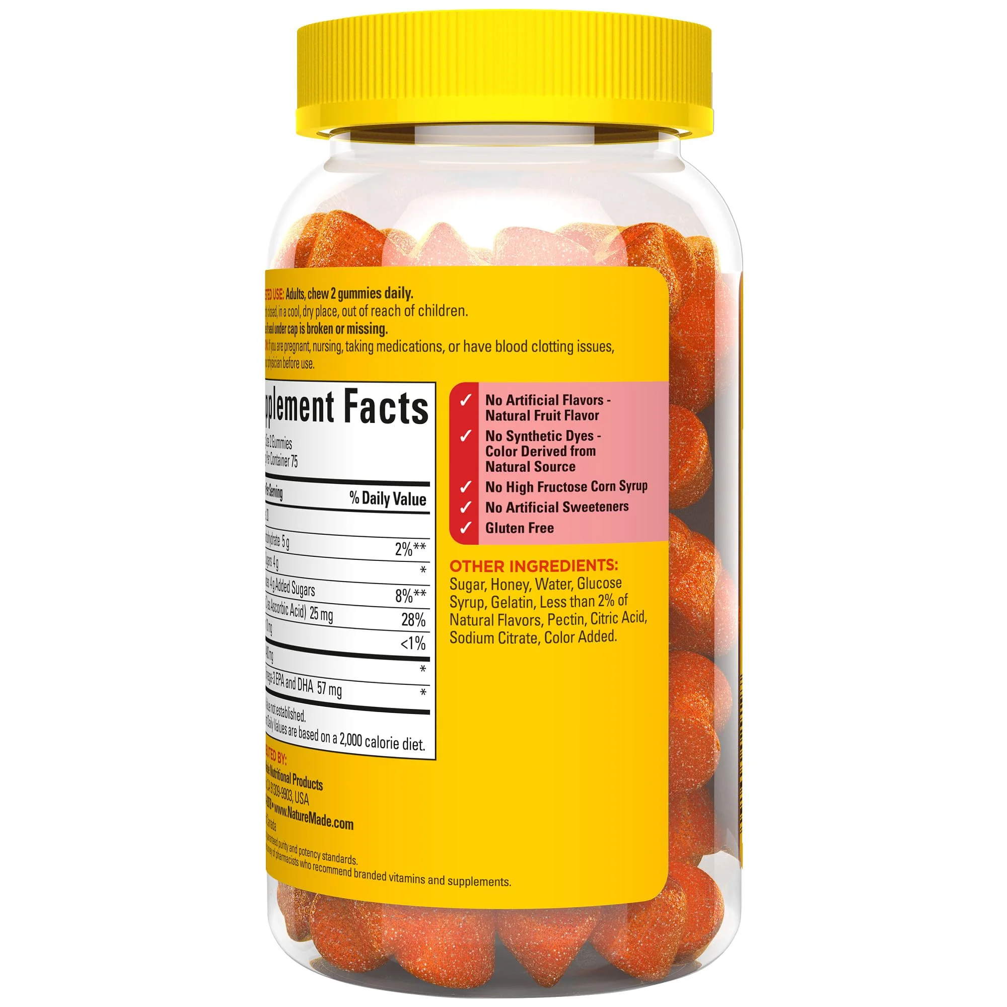 Nature Made Fish Oil Omega-3 Gummies - Heart Health (150 Count, 75-Day Supply) - Image 8
