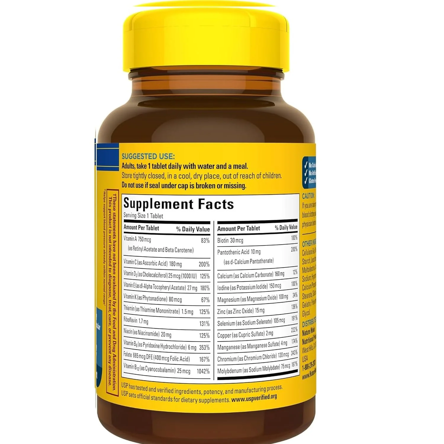 Nature Made Multi for Him 50+ – 90 Tablets per Bottle x 4 Pack | Iron-Free - Image 4