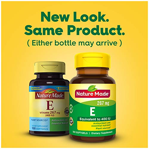 Nature Made Plant Sourced Vitamin E 267 mg (400 IU) d-Alpha Softgels – 3-Pack, 100 Softgels Each - Image 13