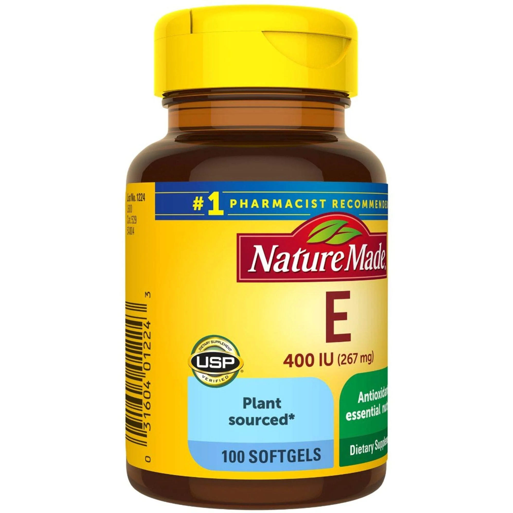 Nature Made Plant Sourced Vitamin E 267 mg (400 IU) d-Alpha Softgels – 3-Pack, 100 Softgels Each - Image 21