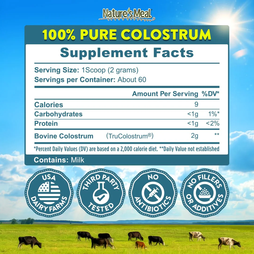 Nature’s Meal Colostrum Powder for Gut Health & Immunity - Image 2