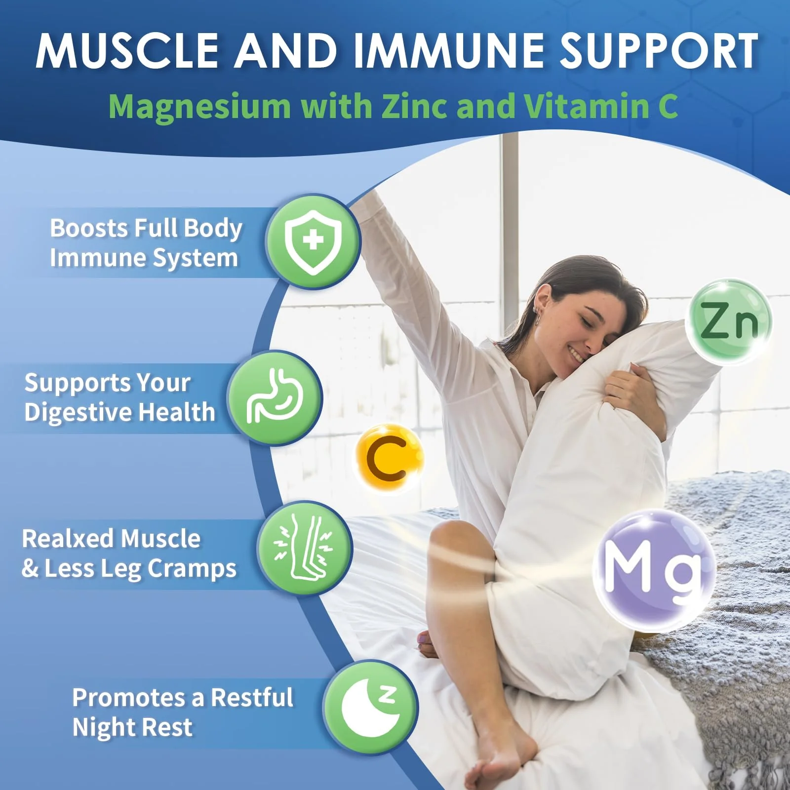 NATURE TARGET Magnesium Glycinate 500mg with Zinc & Vitamin D3 – Muscle, Nerve & Bone Support, Heart Health & Immune Support (Pack of 2, 240 Capsules) - Image 11