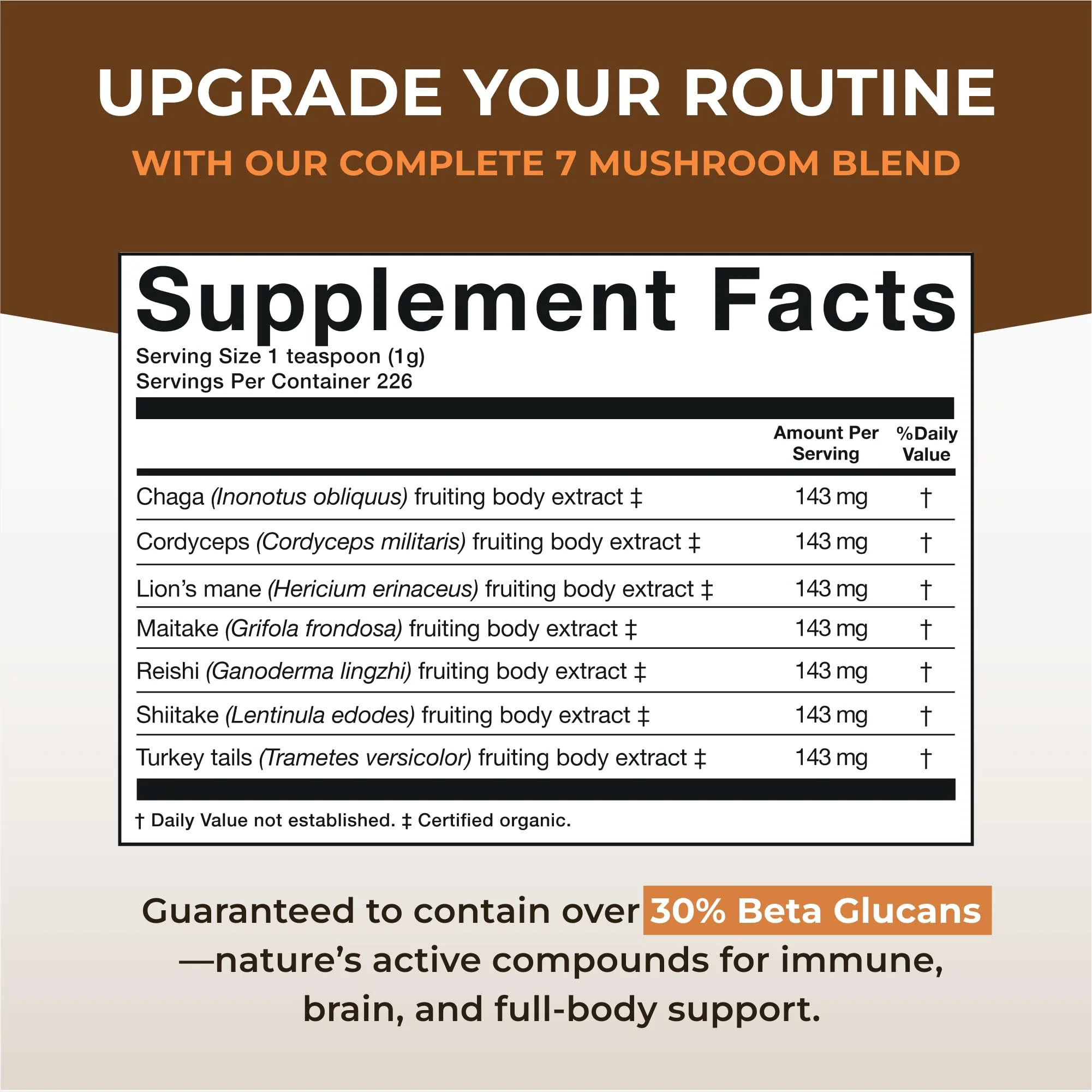 Naturealm Sacred 7 Mushroom Powder – 7-in-1 Blend (7 Month Supply) for Immune Support, Focus & Energy | Coffee Enhancer - Image 2