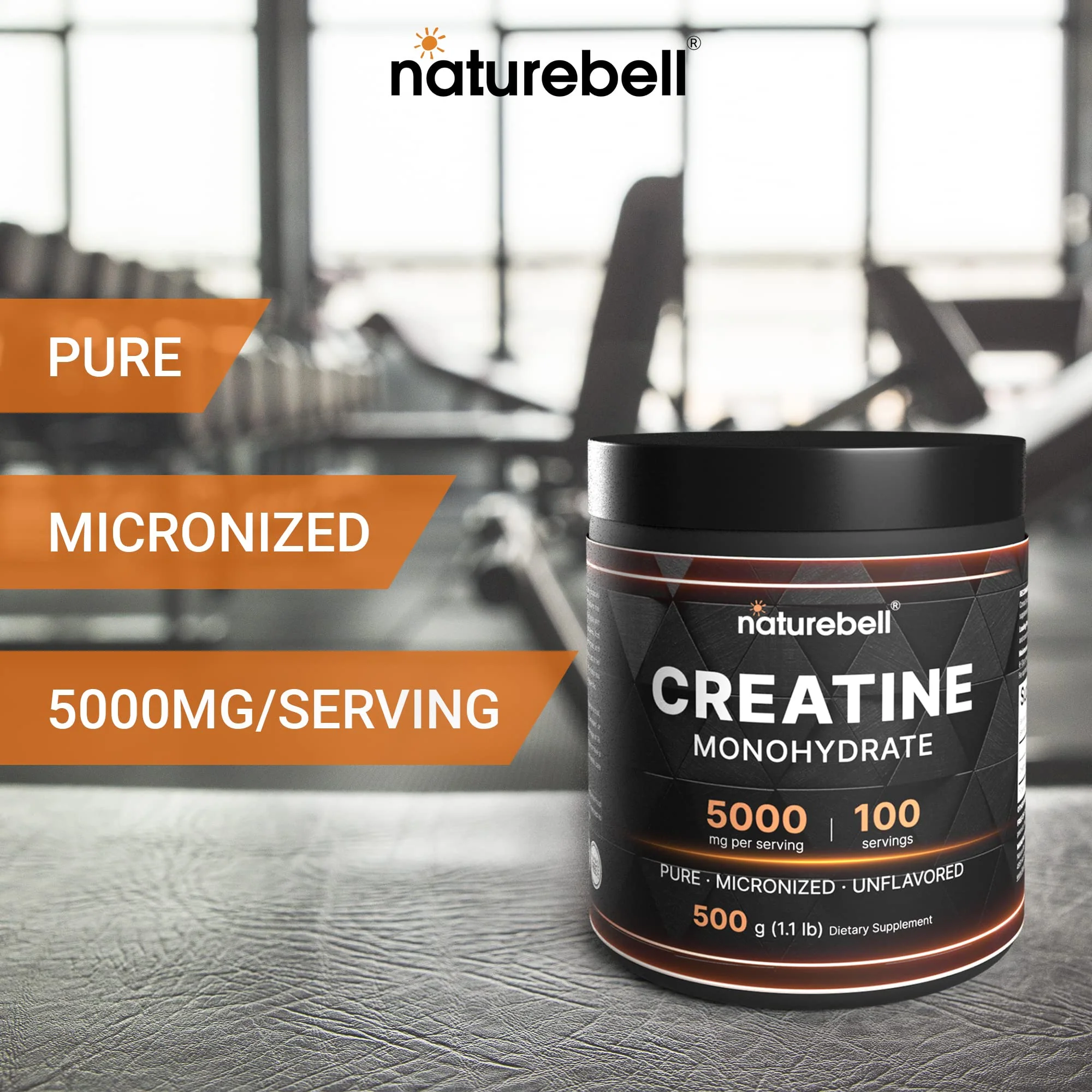NatureBell 2 Pack Creatine Monohydrate Powder 500g – 5,000mg per Serving, 200 Servings | Keto & Vegan - Image 7