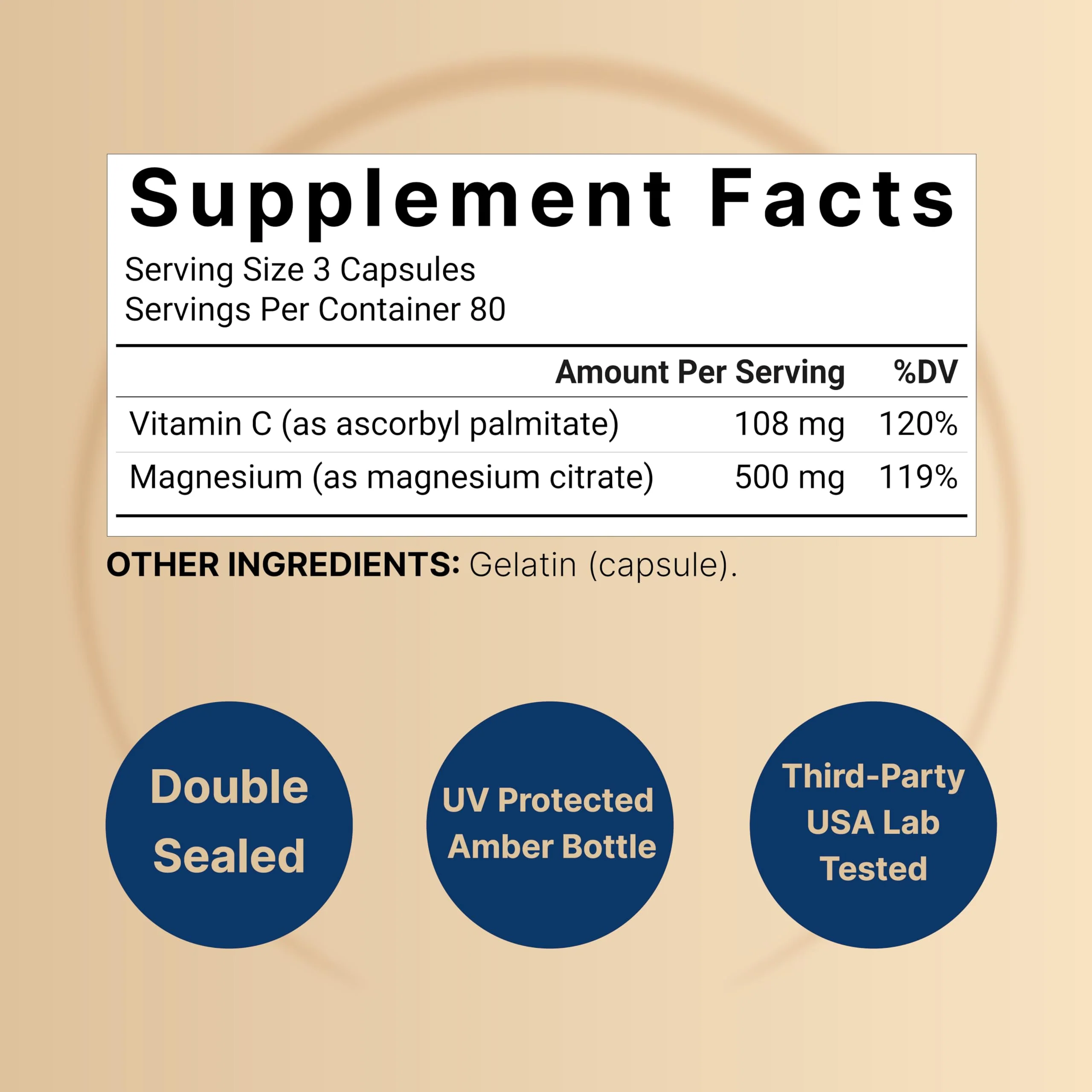 NatureBell 2 Pack Magnesium Citrate 500mg – 480 Capsules | 2-in-1 Vitamin C - Image 2