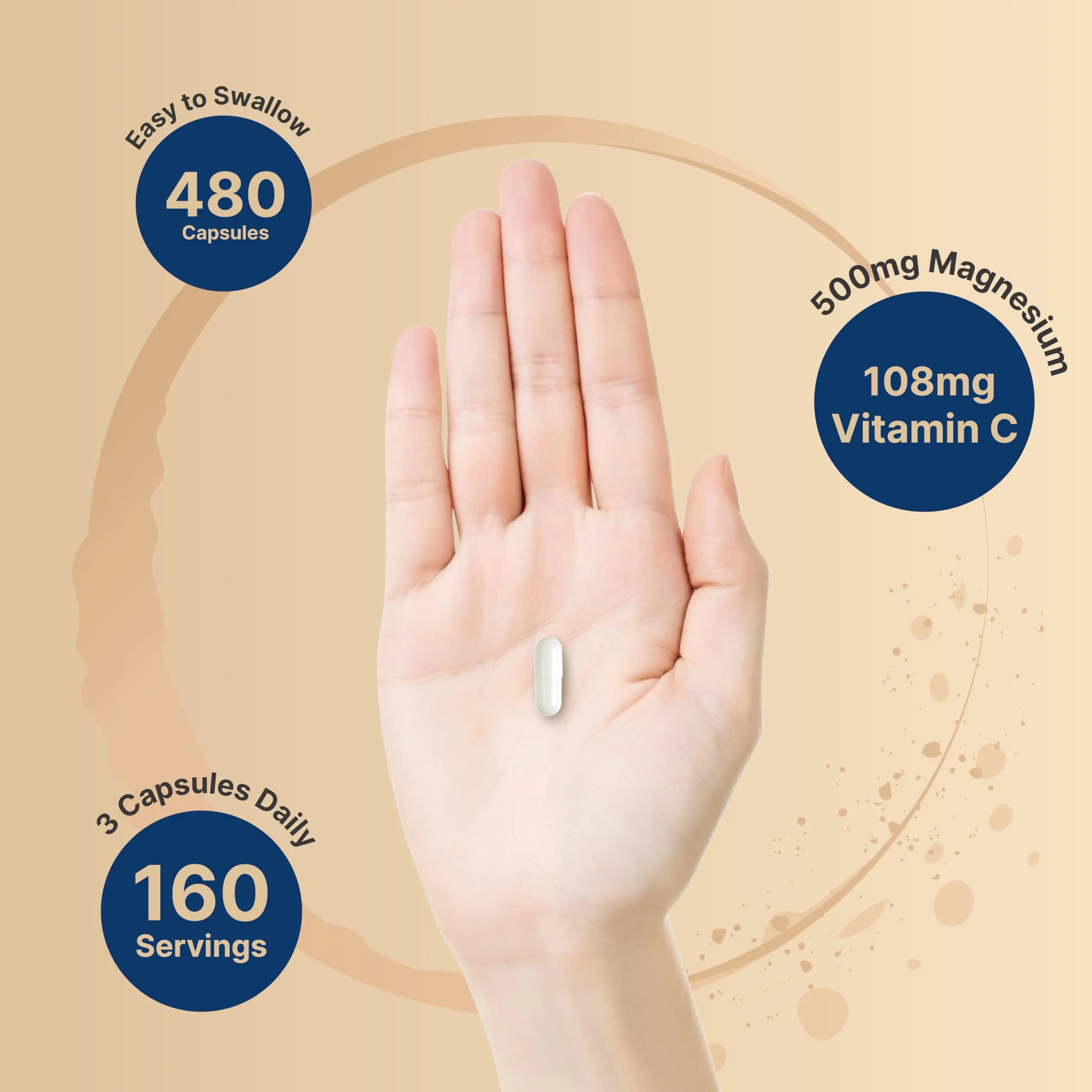 NatureBell 2 Pack Magnesium Citrate 500mg – 480 Capsules | 2-in-1 Vitamin C - Image 4