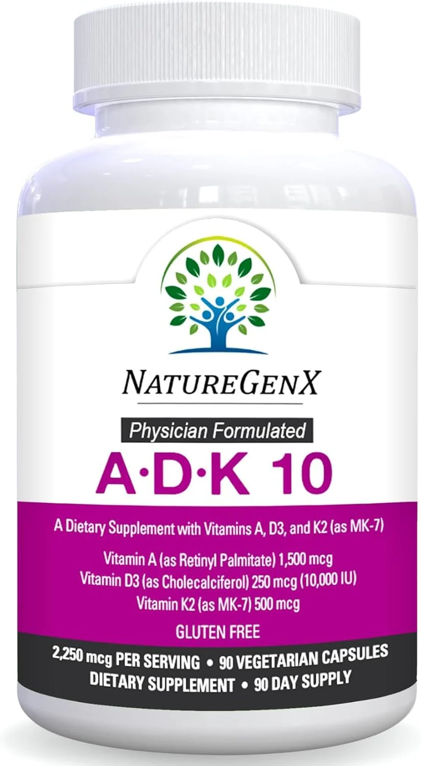NatureGenX ADK10 – High Potency Vitamin ADK (D3 10,000 IU, K2 MK-7) | Bone, Immune & Heart Support | 90 Capsules - Image 18