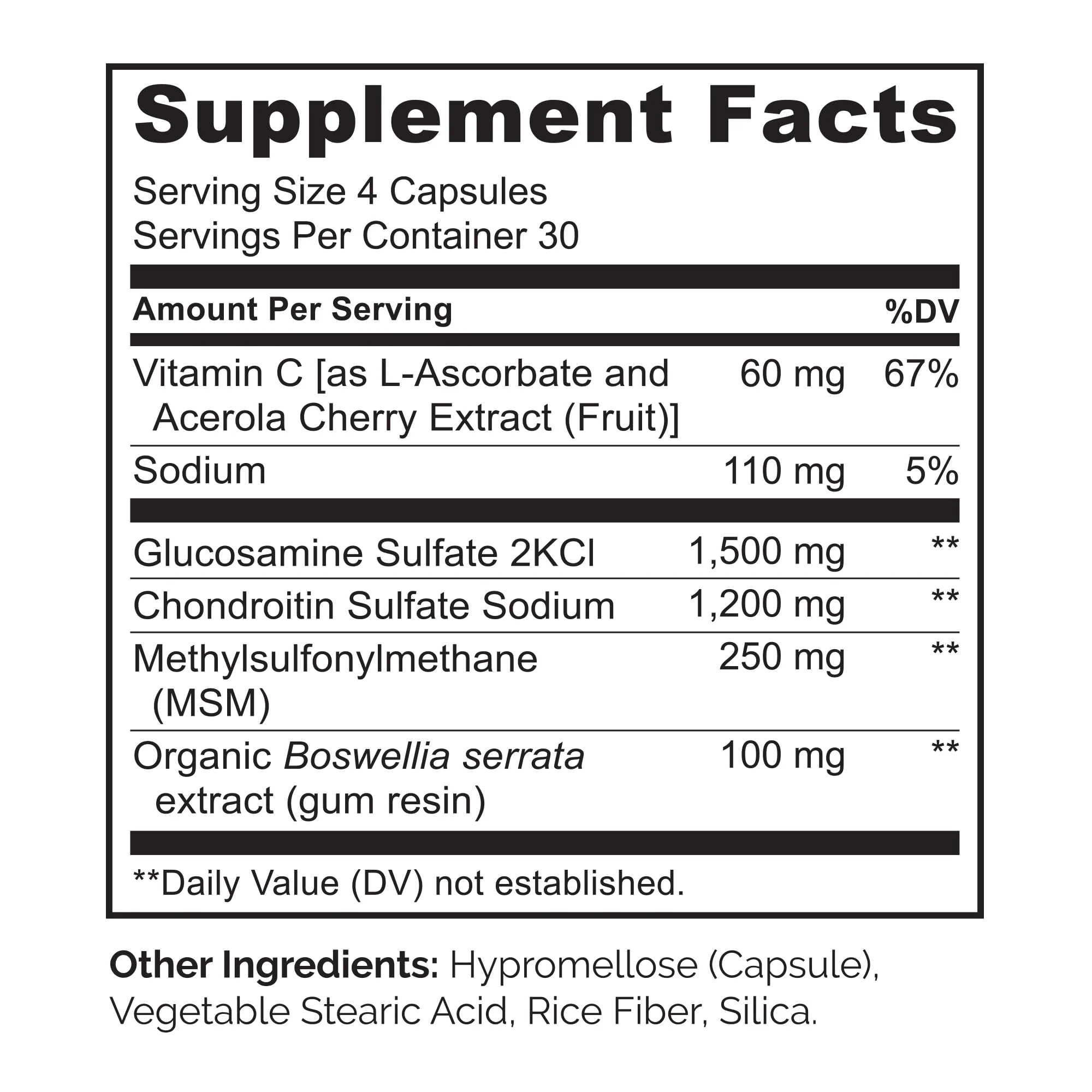 NATURELO Glucosamine Chondroitin MSM with Boswellia – Joint Support (120 Caps) - Image 8